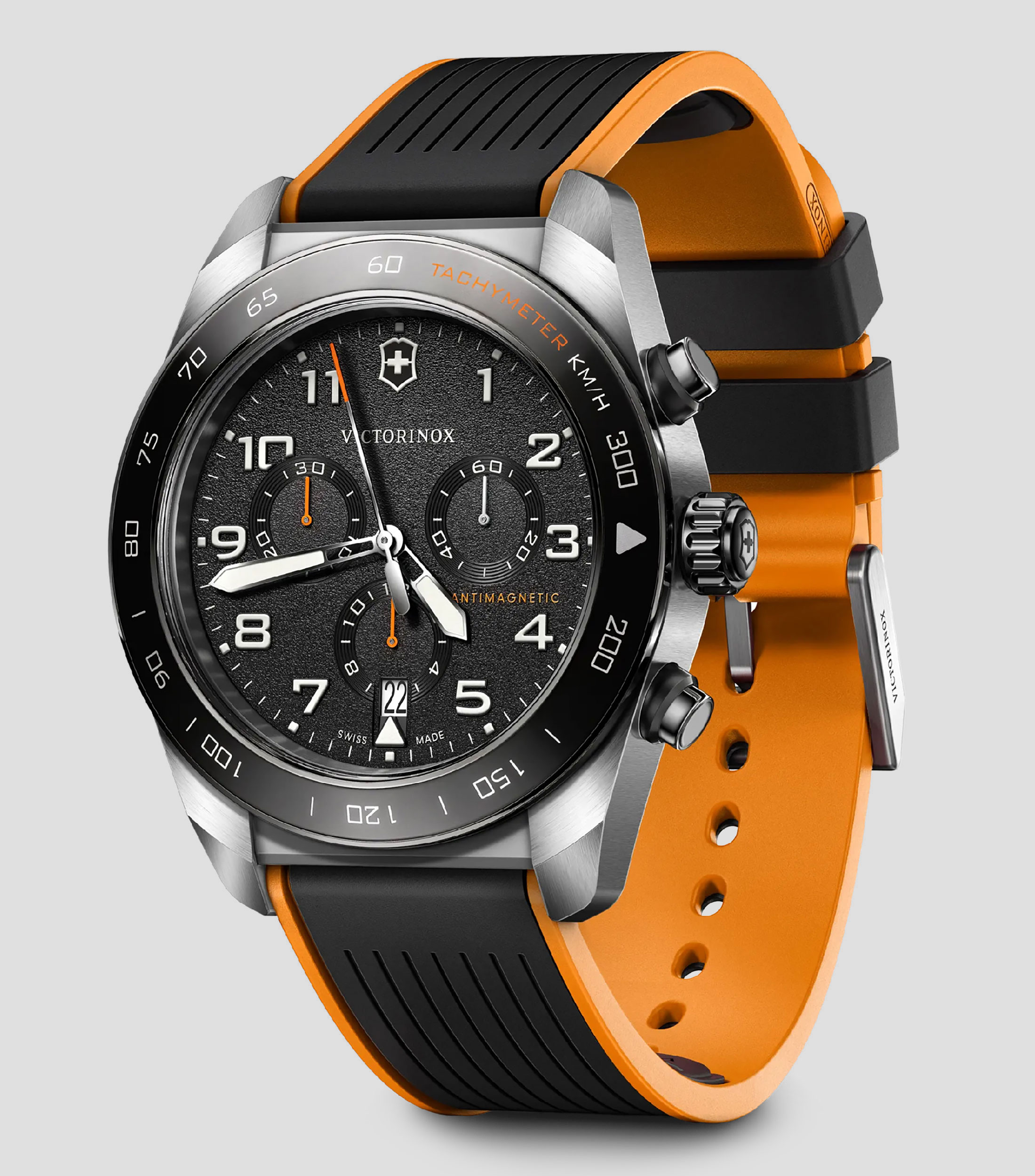 Reloj para Hombre Swiss Army Chrono Deportivo Plateado, Negro