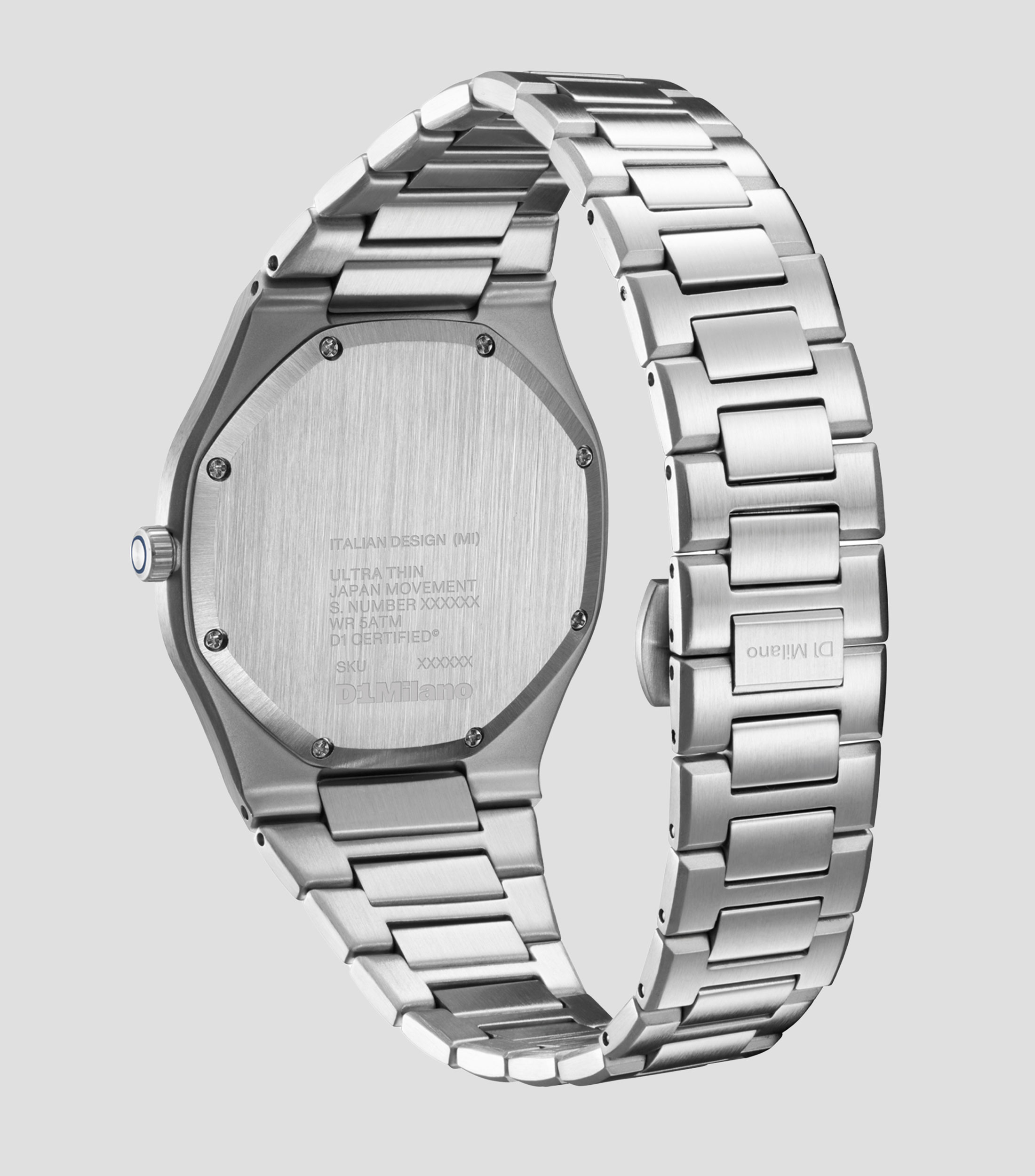 Reloj para Hombre Ultra Thin casual azul, Plateado