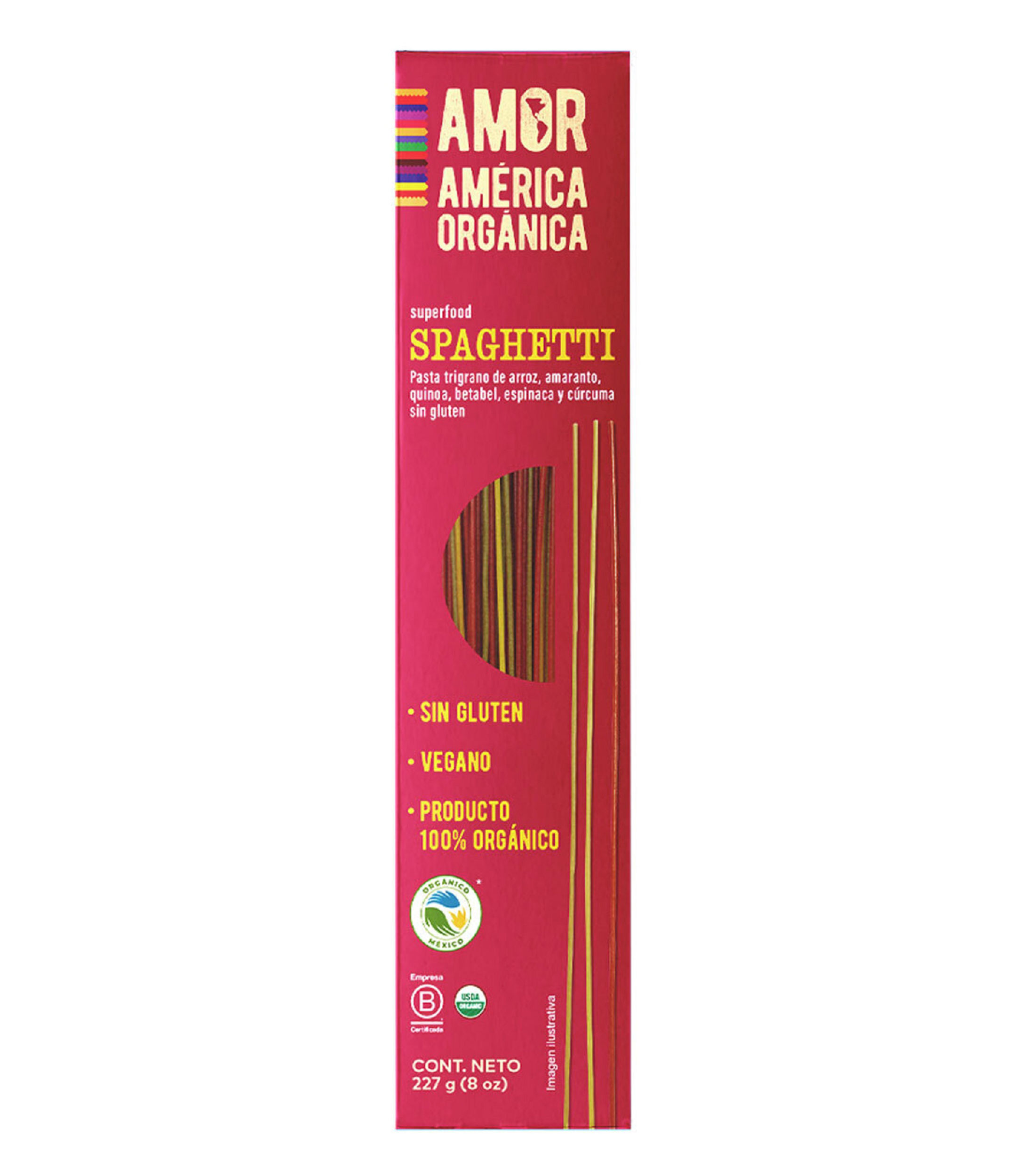 América Orgánica Pasta Trigrano Spaghetti, 227 g El Palacio de Hierro