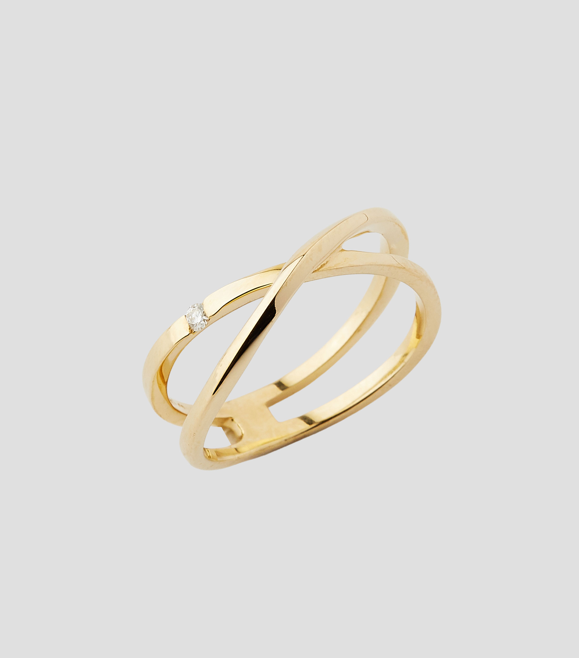 Anillo en Oro de 14 Kilates con brillantes Mujer
