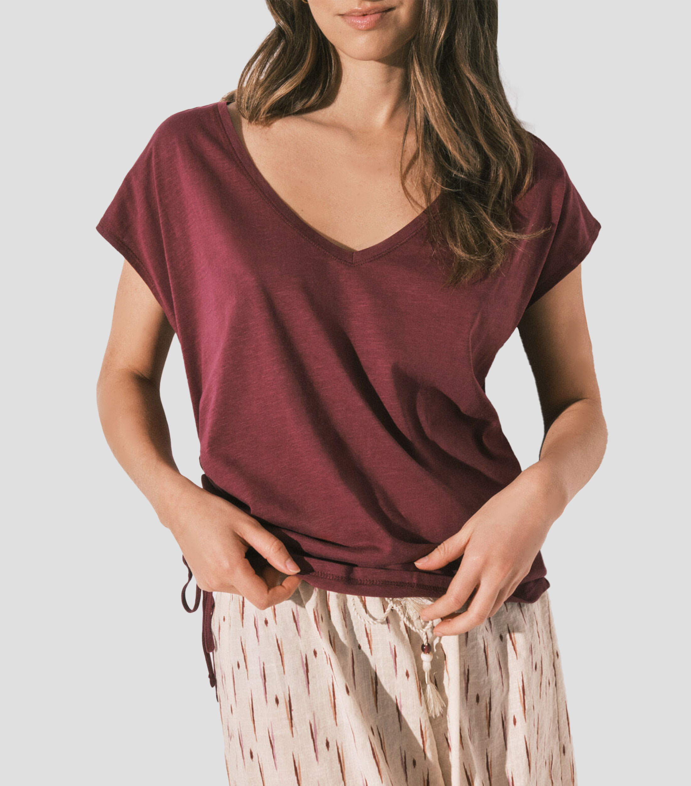Playera pijama jaspeada Mujer