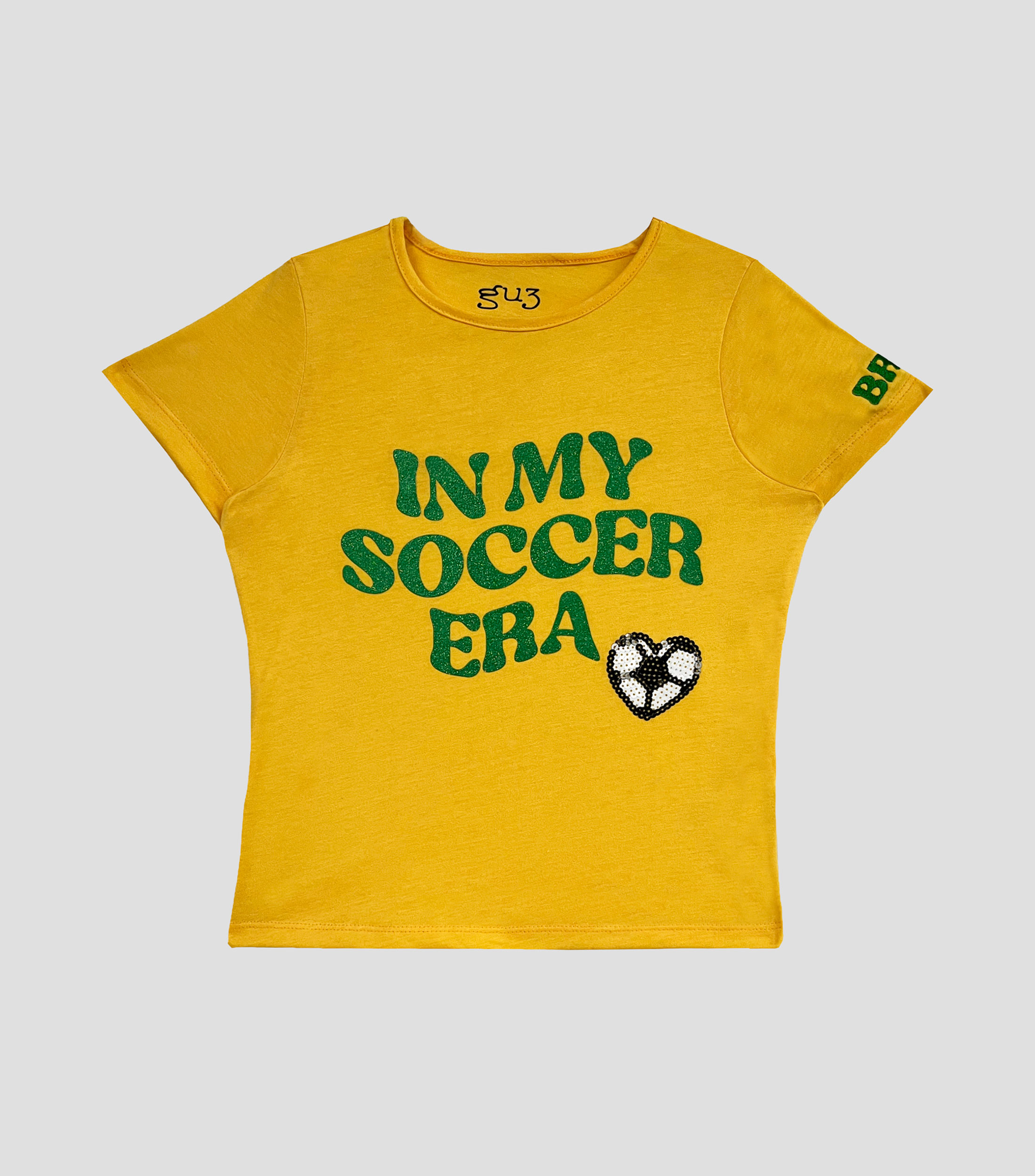 Playera cuello redondo manga corta estampada Niña
