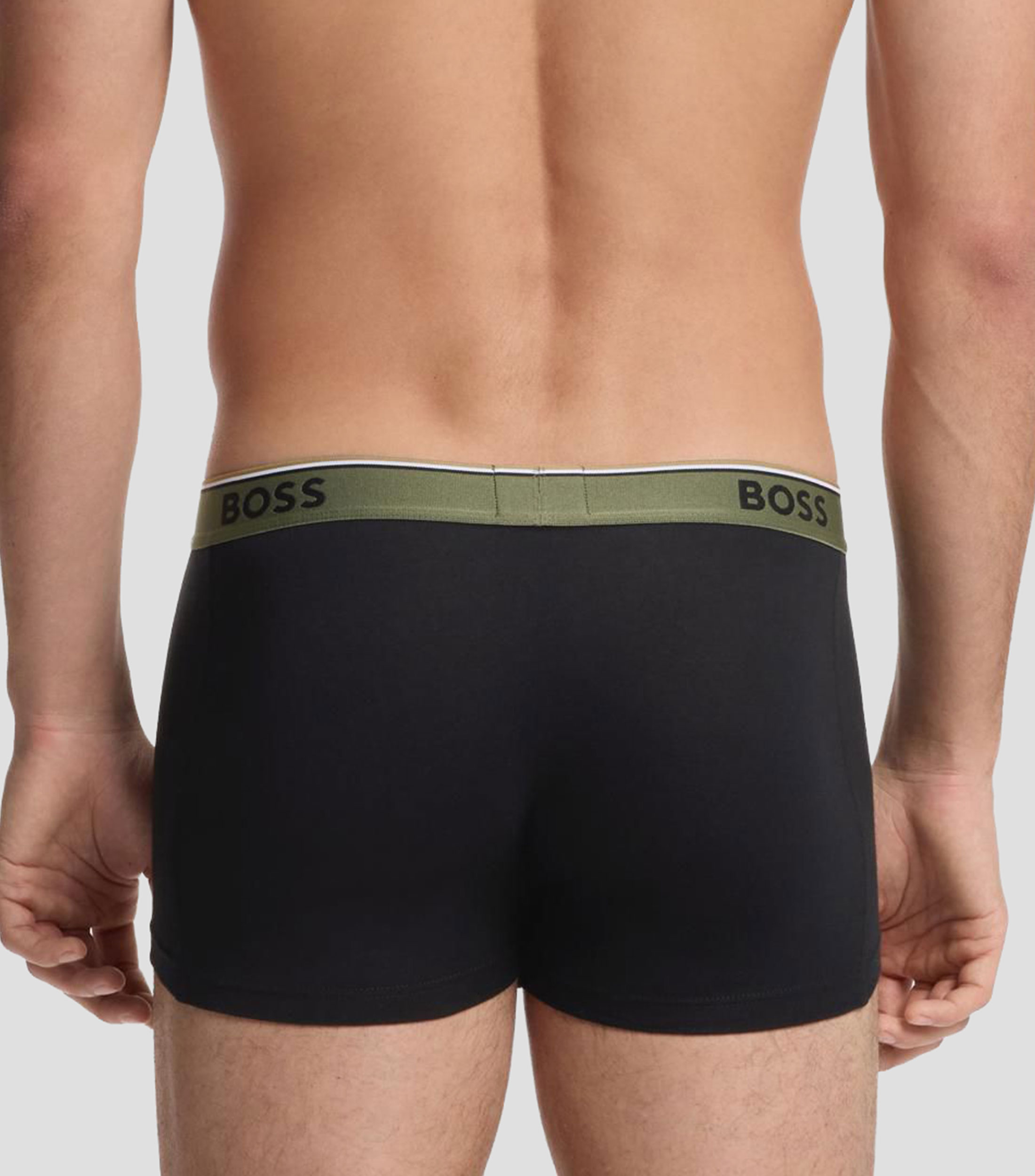 Set de tres bóxers de algodón elástico con logo en la cintura Hombre