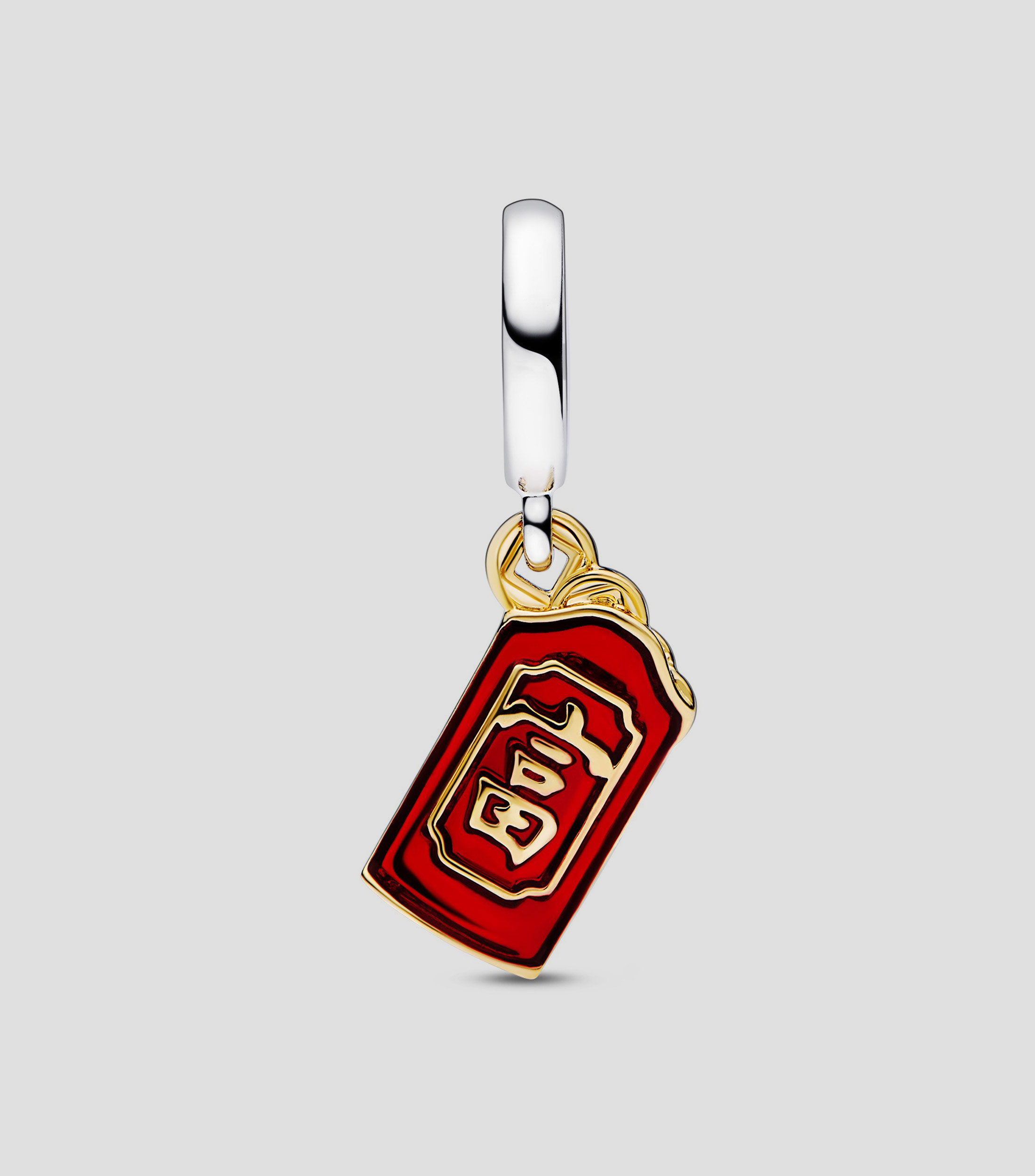 Charm Sobre Rojo de Dos Ronos con Piedras Mujer