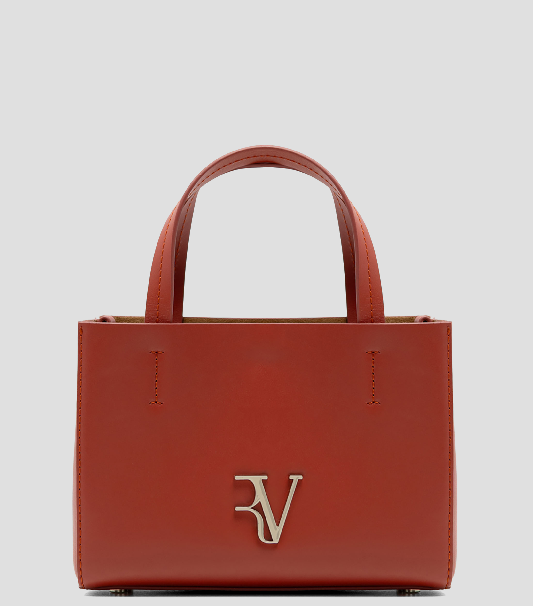 Bolsa mini crossbody roja en piel Bruna lisa Mujer