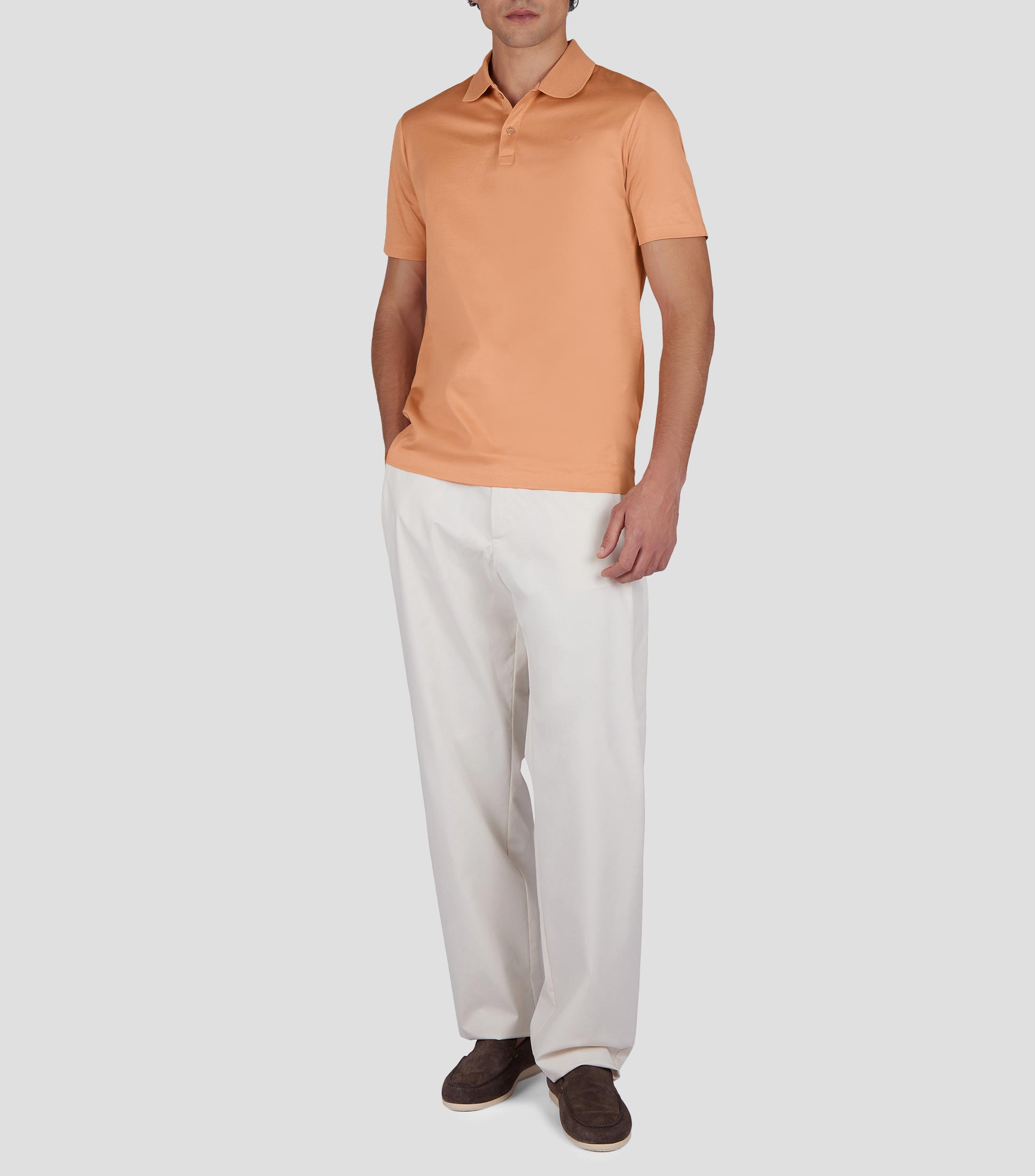 Playera polo manga corta lisa Hombre