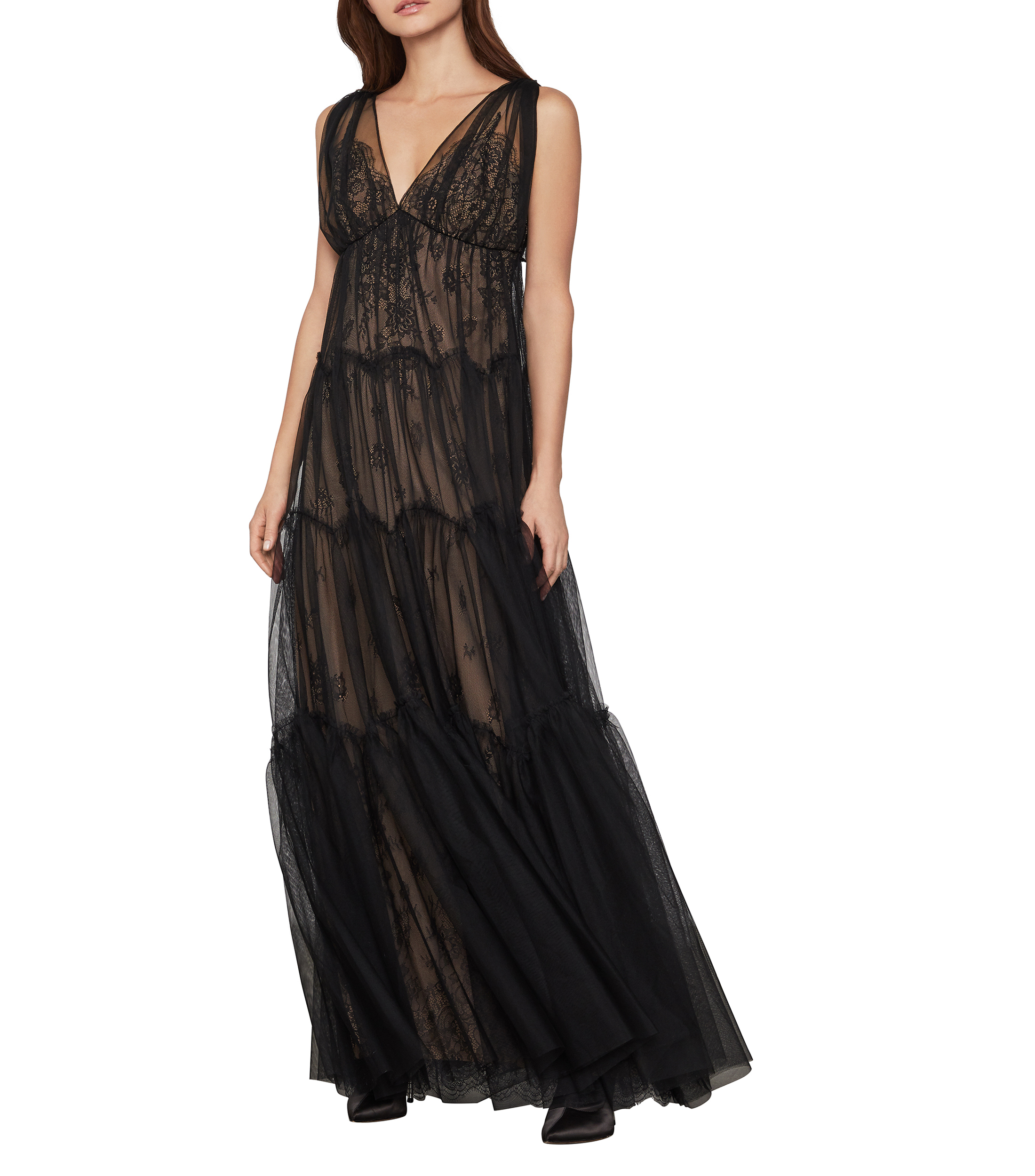 Bcbg Vestido de C ctel largo con flores Mujer El Palacio de Hierro