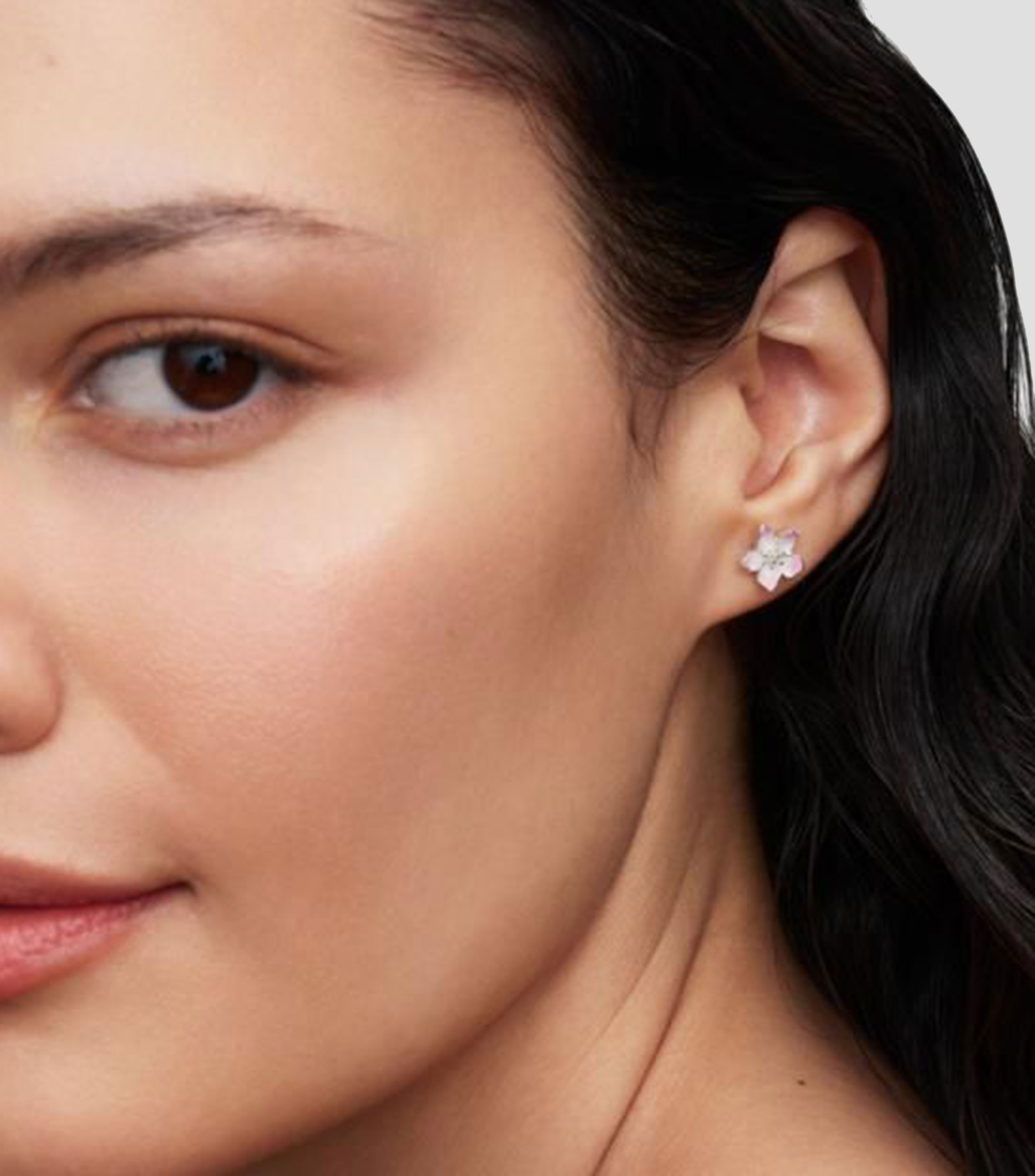 Aretes en plata esterlina Flor de Cerezo Mujer