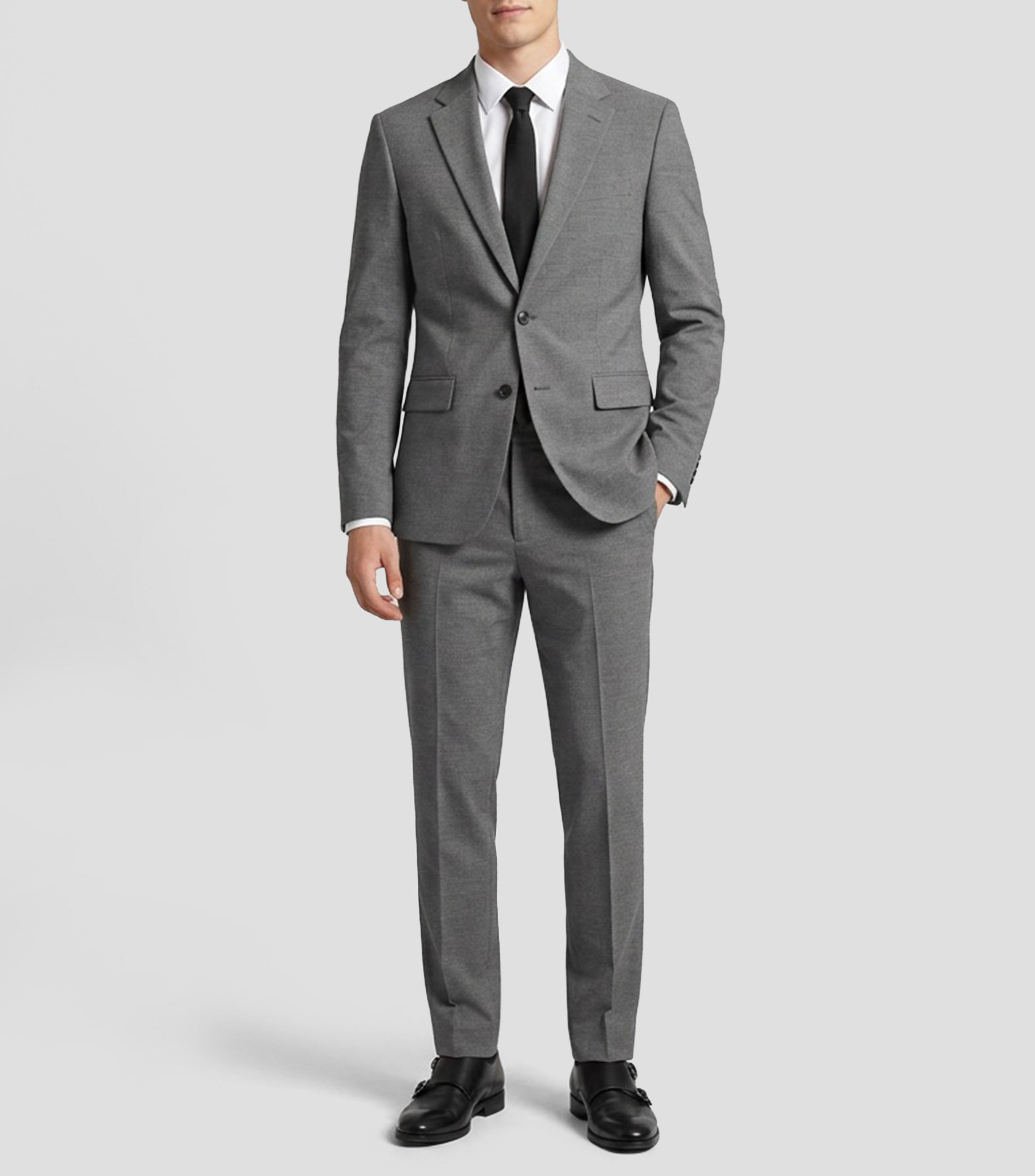Traje corte regular jaspeado Hombre