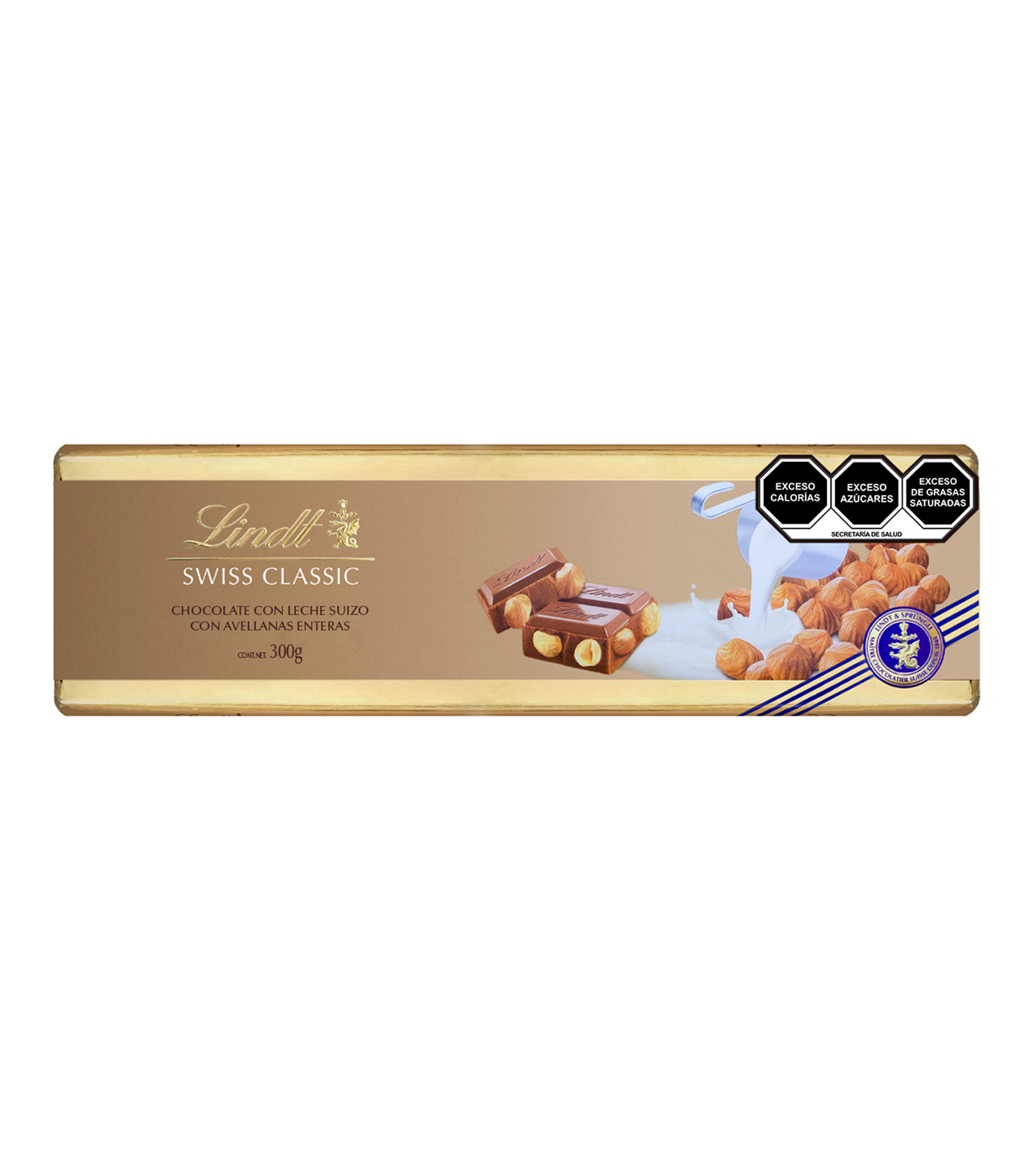 Chocolate con Leche Suizo con Avellanas Enteras Swiss Classic, 300 gr