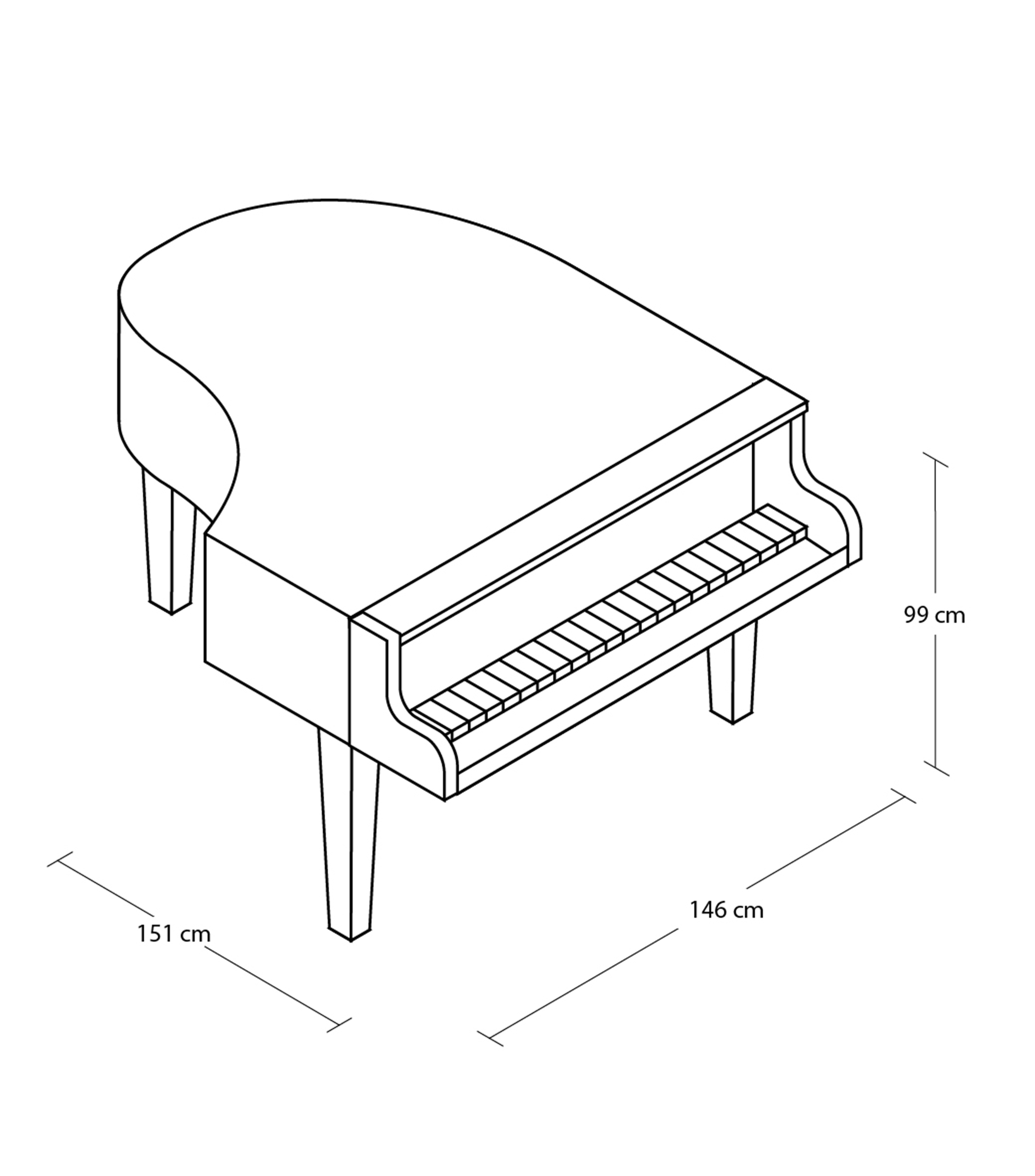 GB1KPE Piano de Cola Negro