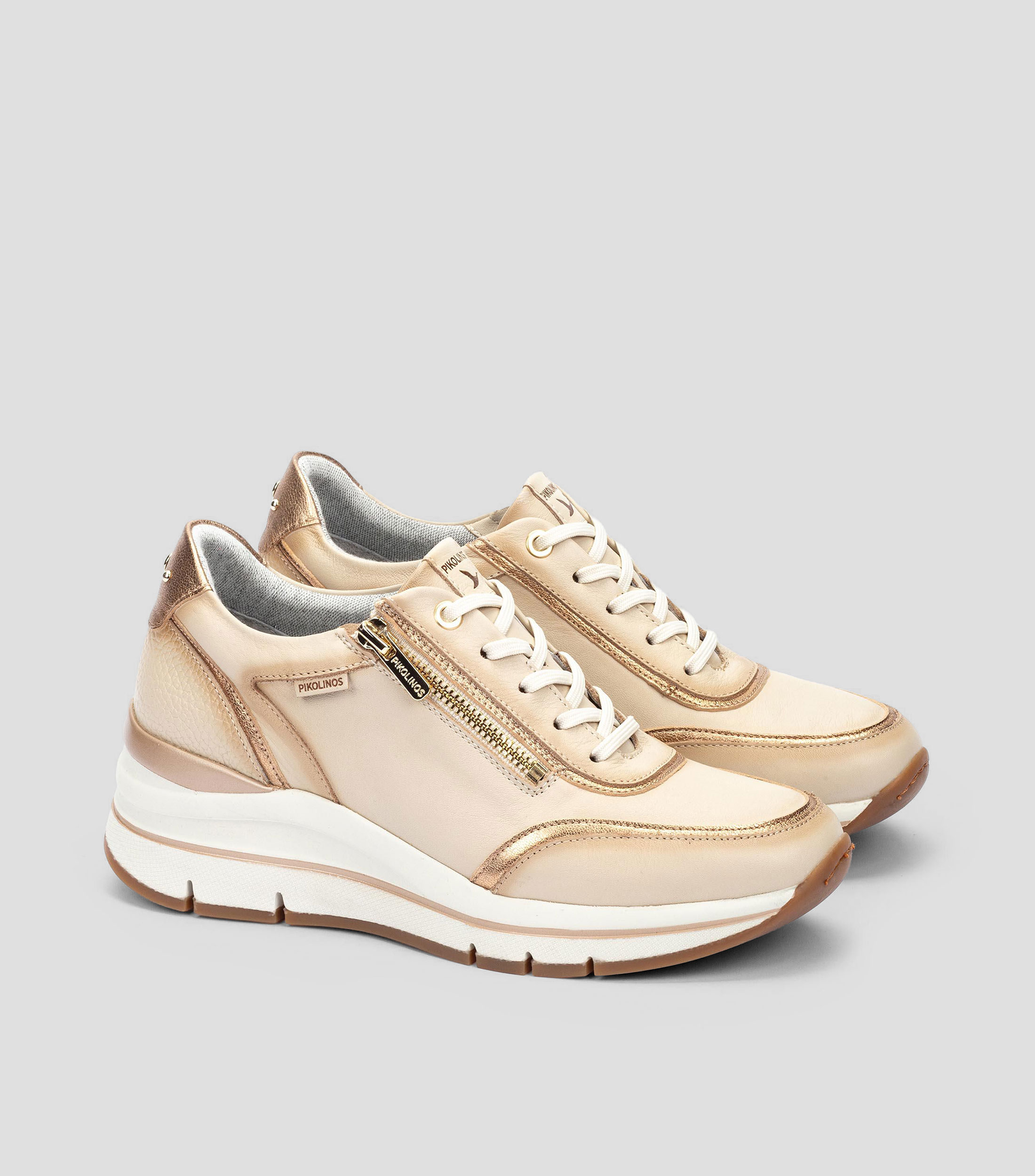 Tenis casuales en piel Girona Mujer