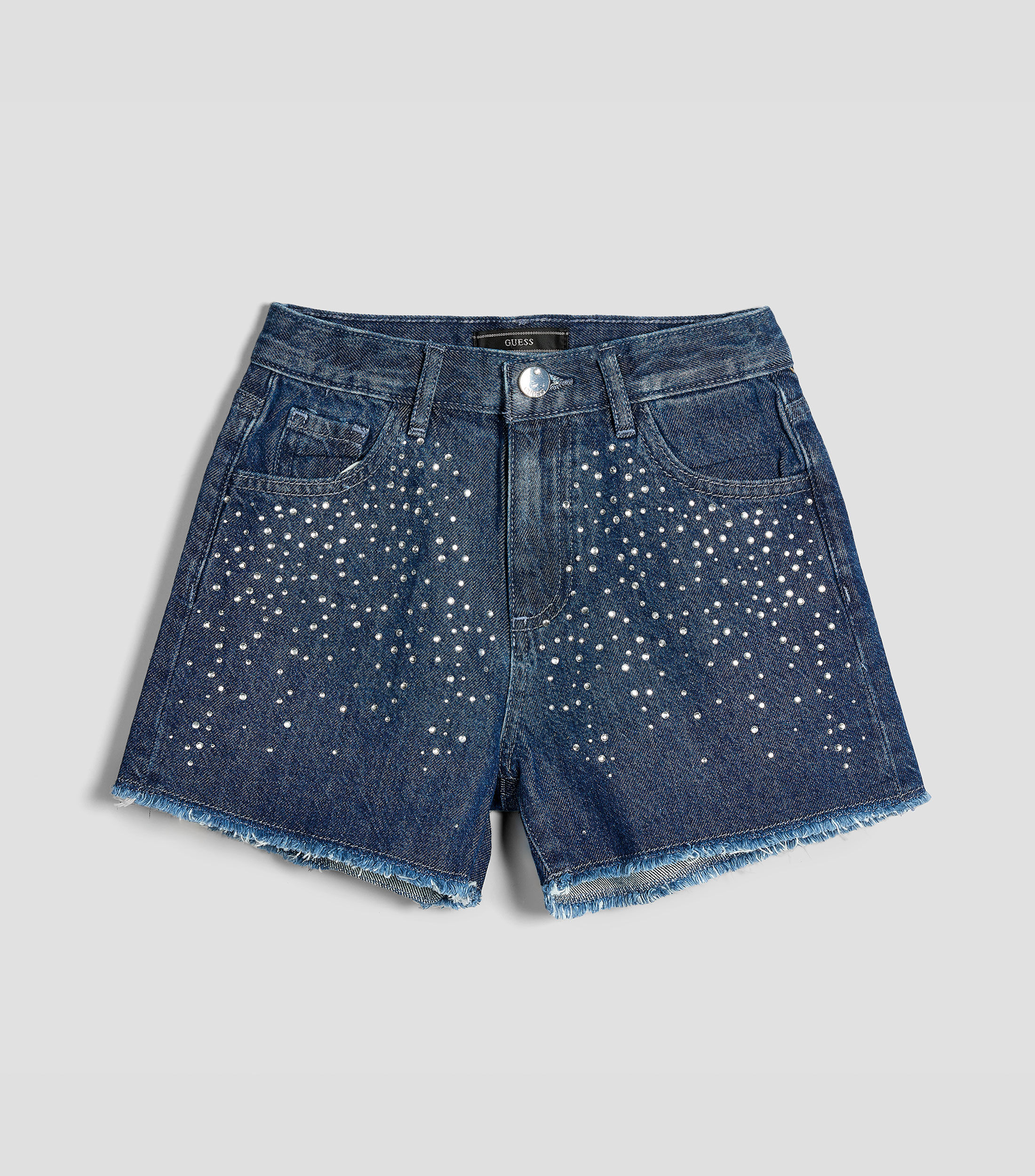 Short denim con pedrería Niña