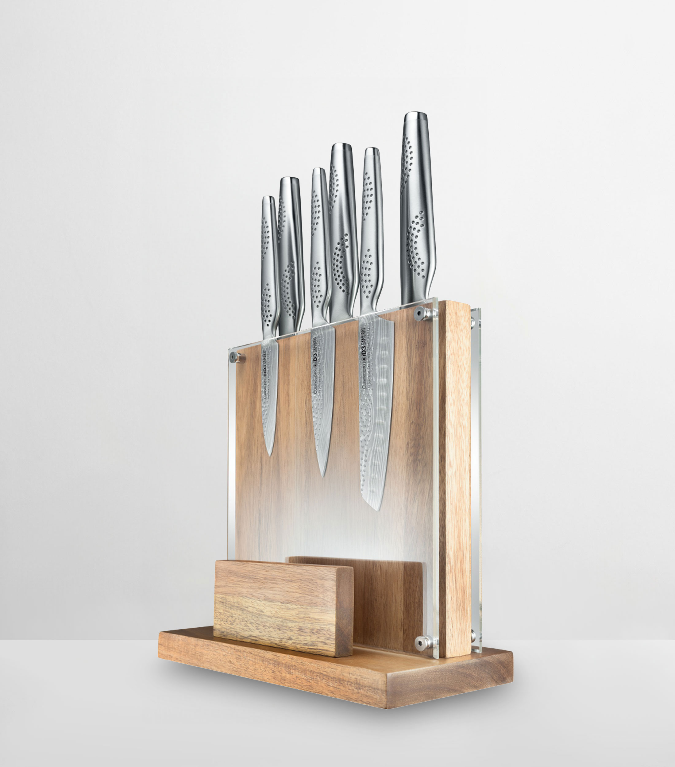 Bloque de Cuchillos 7 piezas Samurai Sato en acero inoxidable
