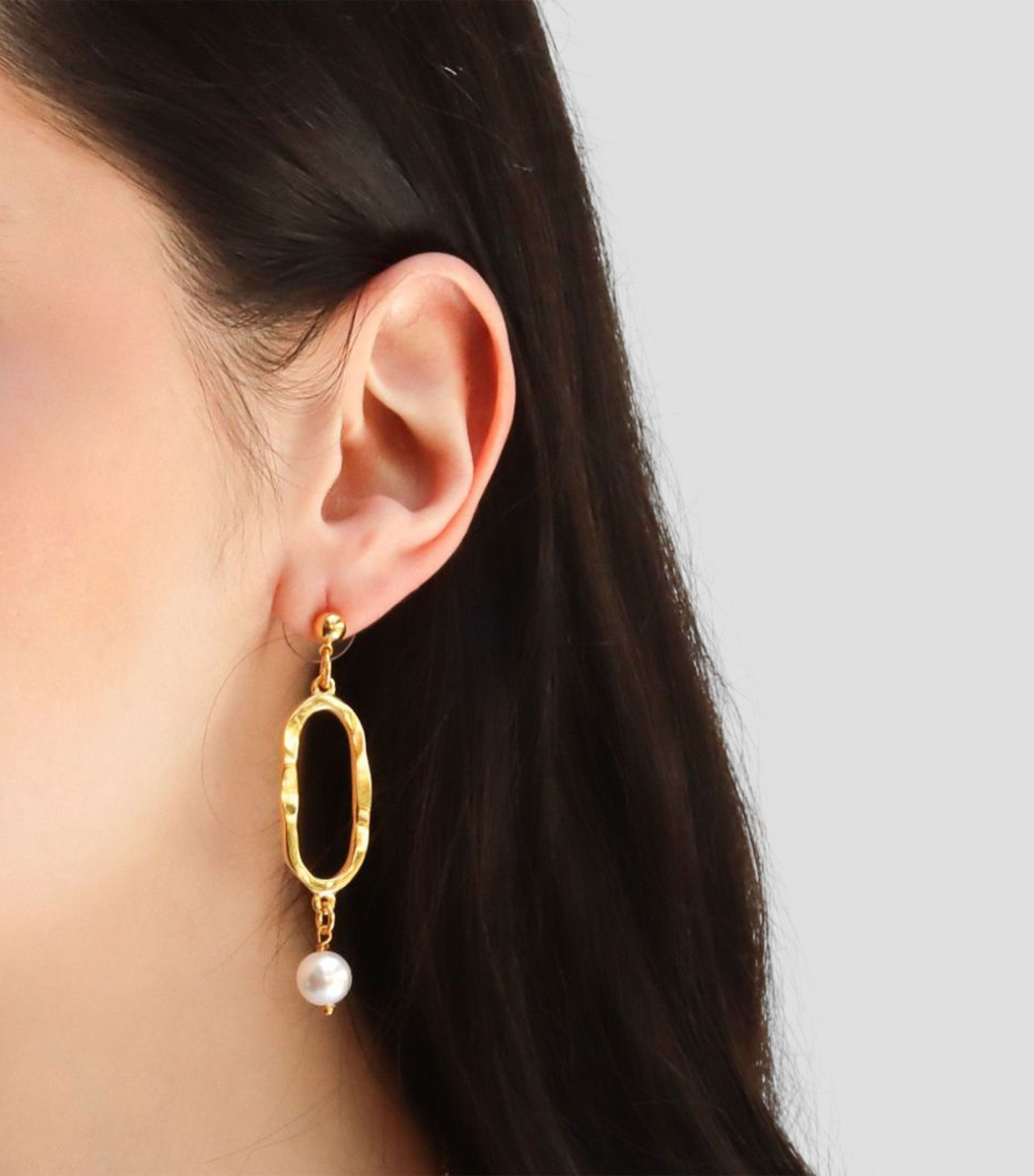 Aretes con perla Mujer