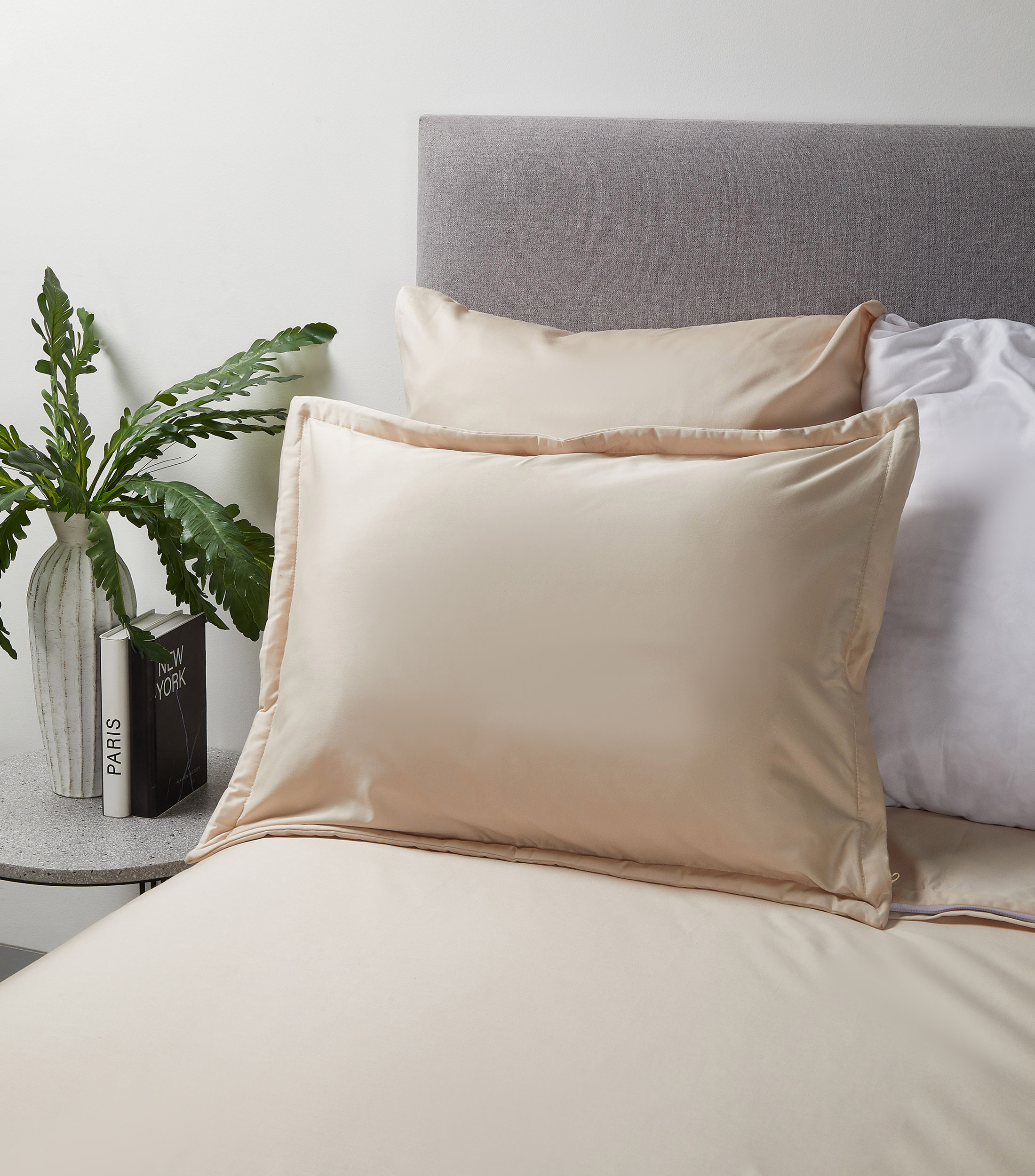 Funda para Almohada King Size en Algodón Marfil