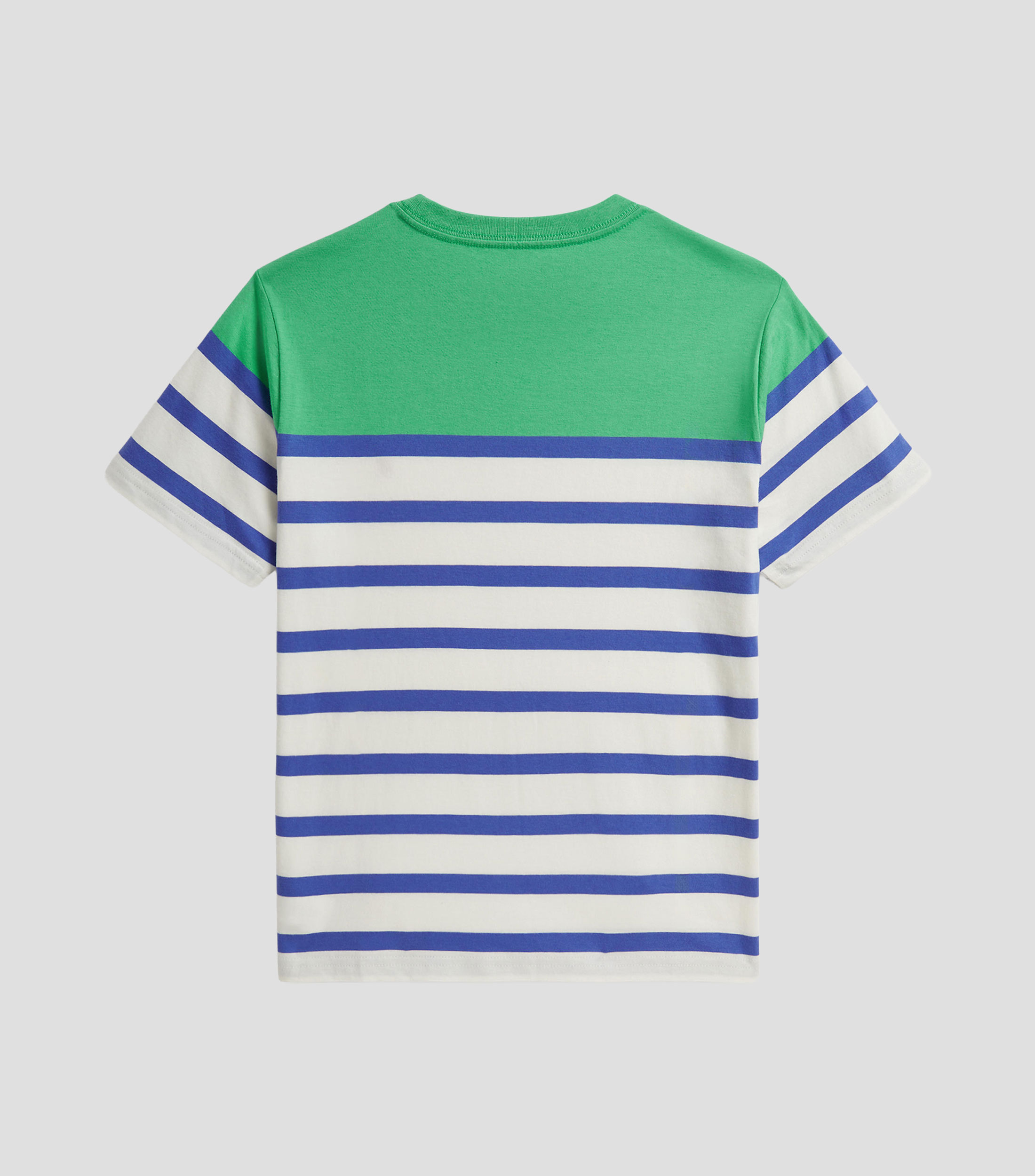 Playera cuello redondo manga corta con rayas Niño