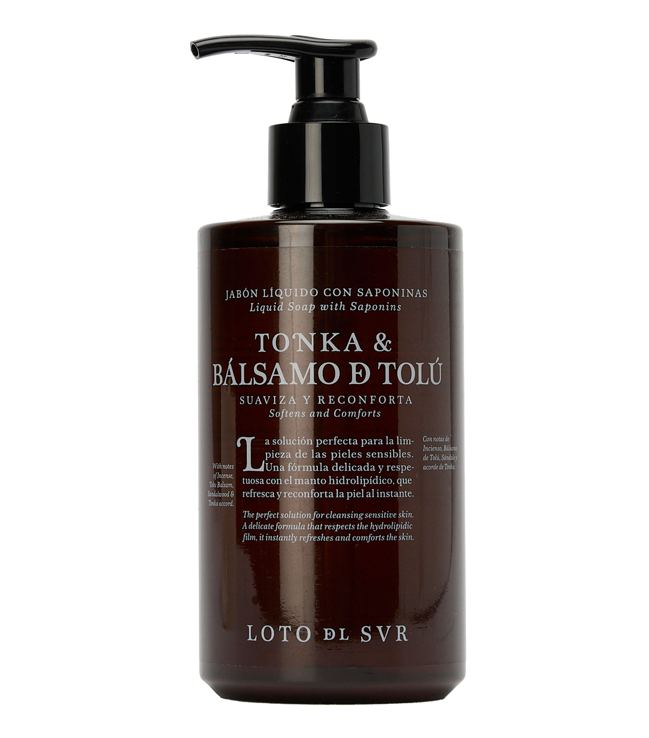 Jabón líquido con Saponinas Tonka & Bálsamo De Tolú, 285 ml