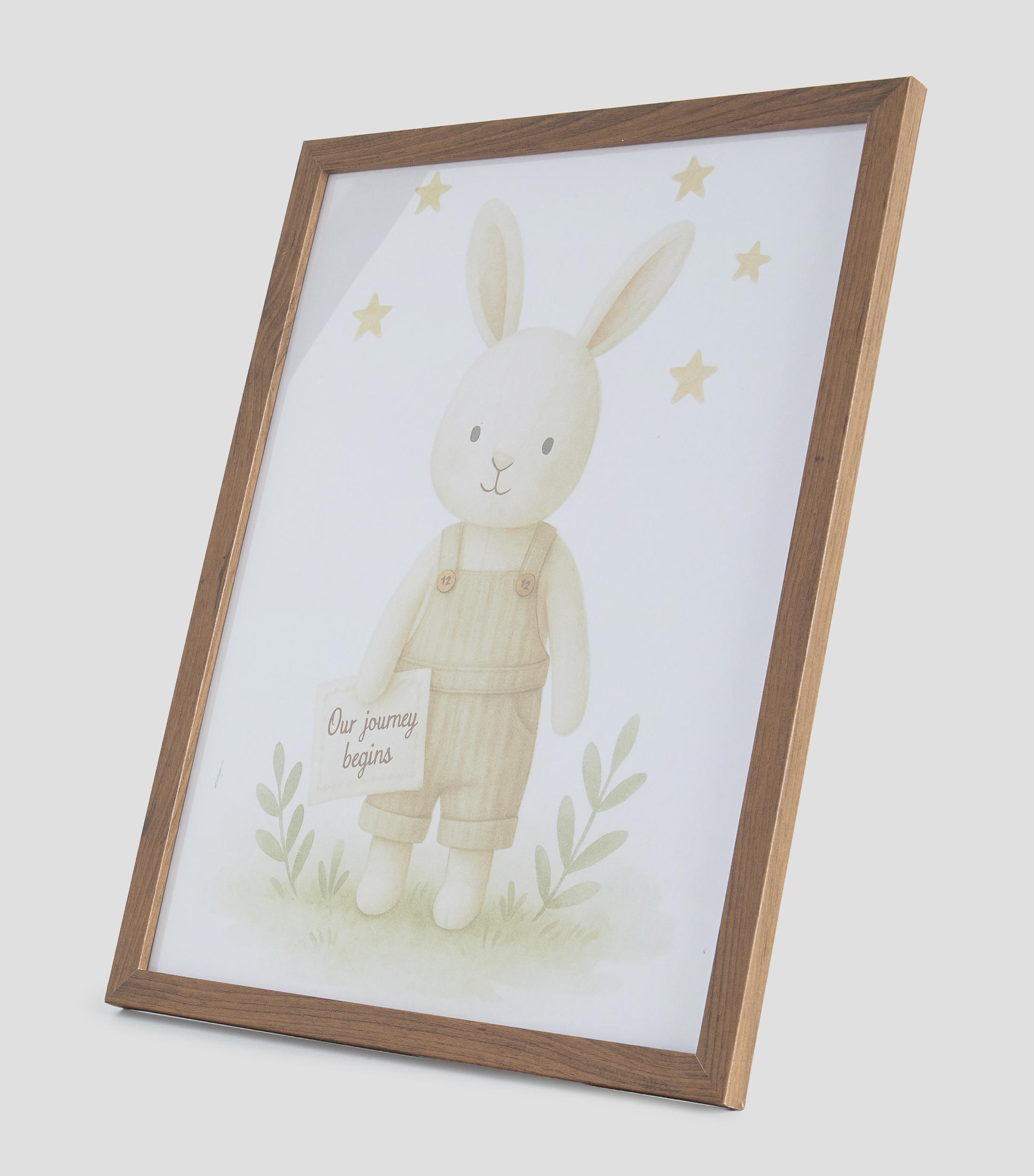 Cuadro decorativo Conejo en madera