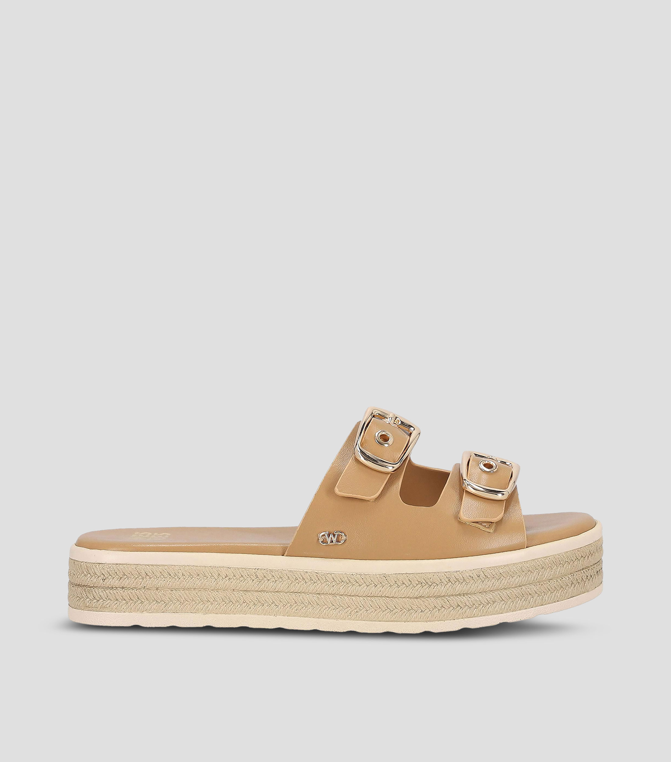 Sandalias planas con plataforma Mujer