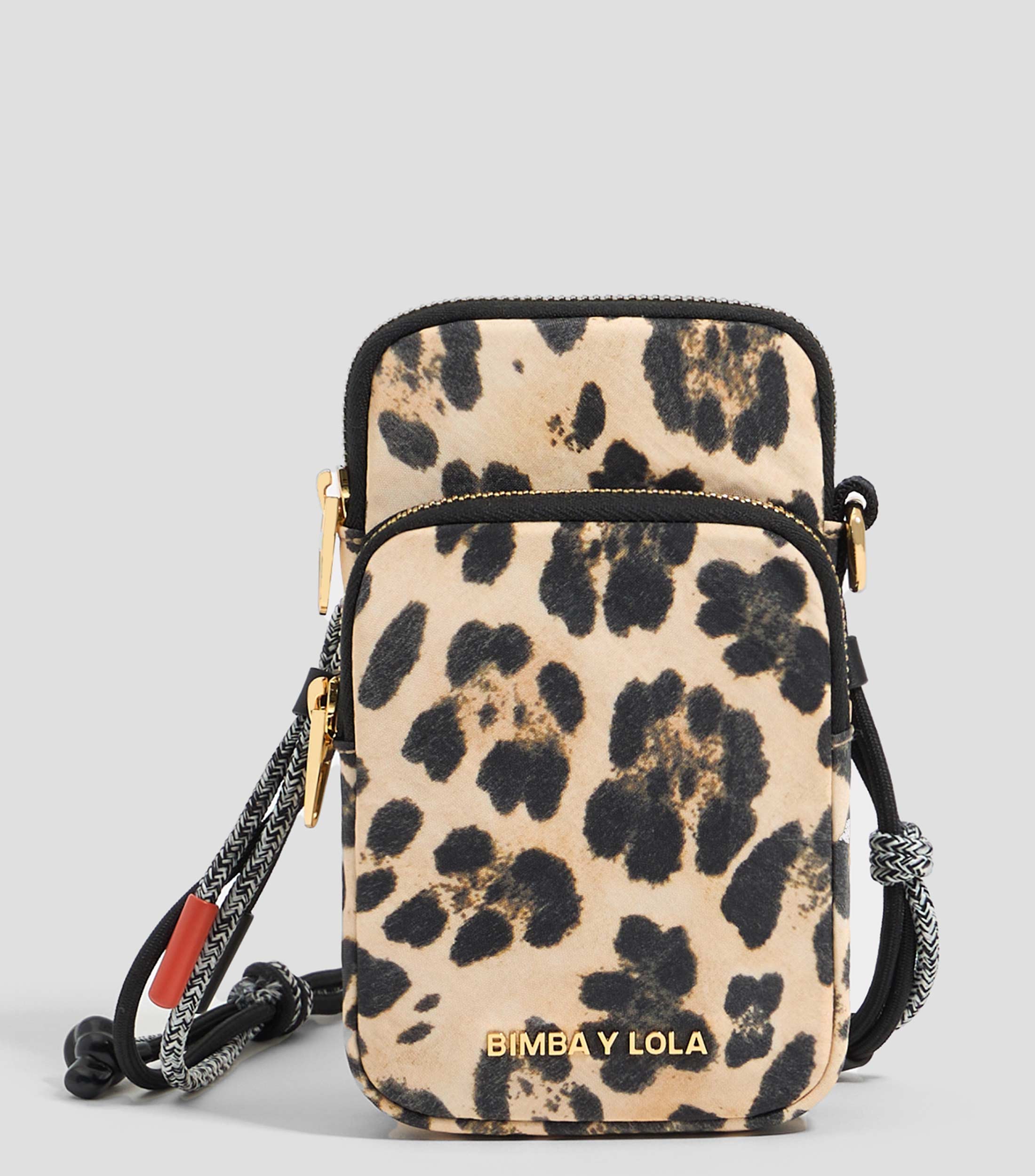 Mini bolso crossbody nylon Leopard natural Mujer