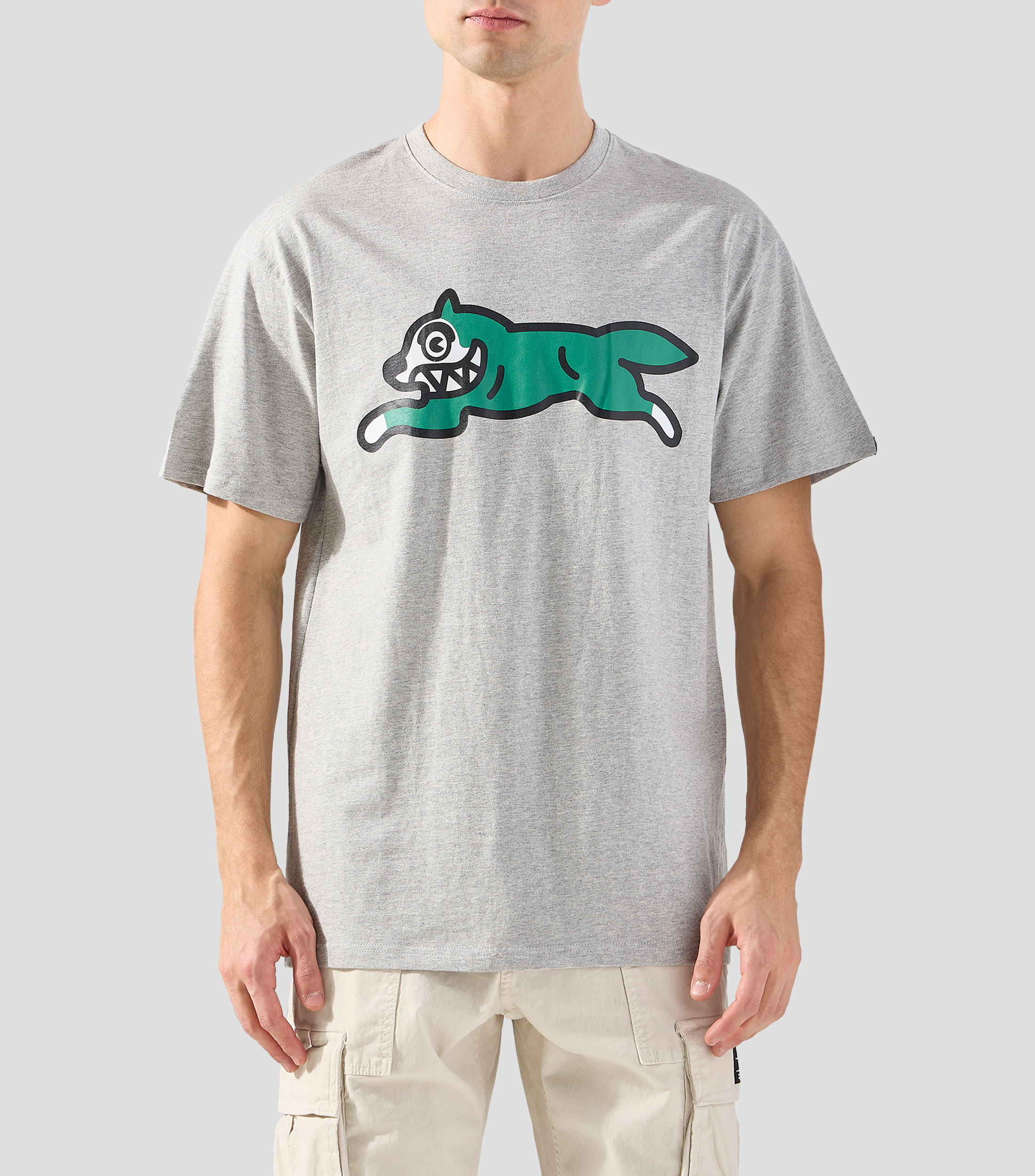 Playera de cuello redondo con manga corta estampada Hombre