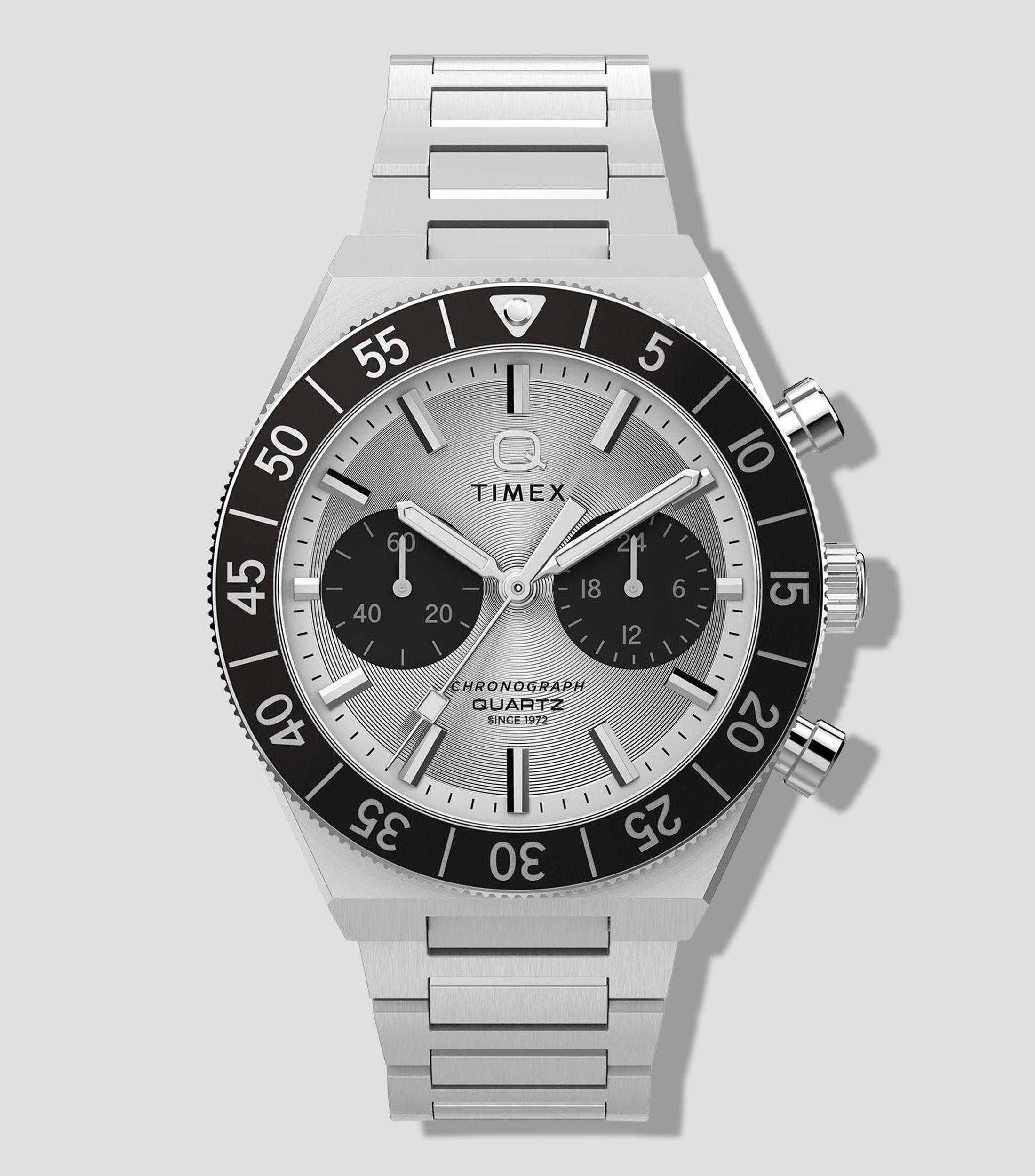 Reloj para Hombre Q Timex Continental Casual Plateado, Negro