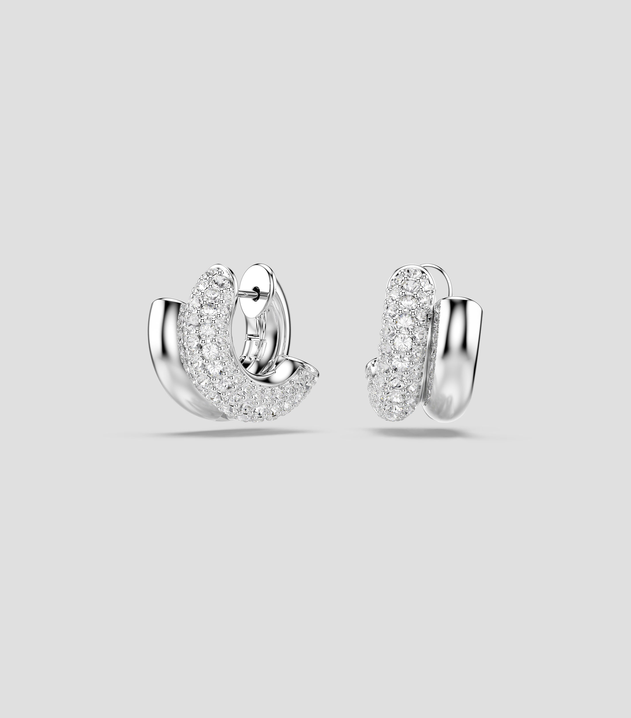 Pendientes Dextera Mini Hoop con cristal Swarovski Mujer