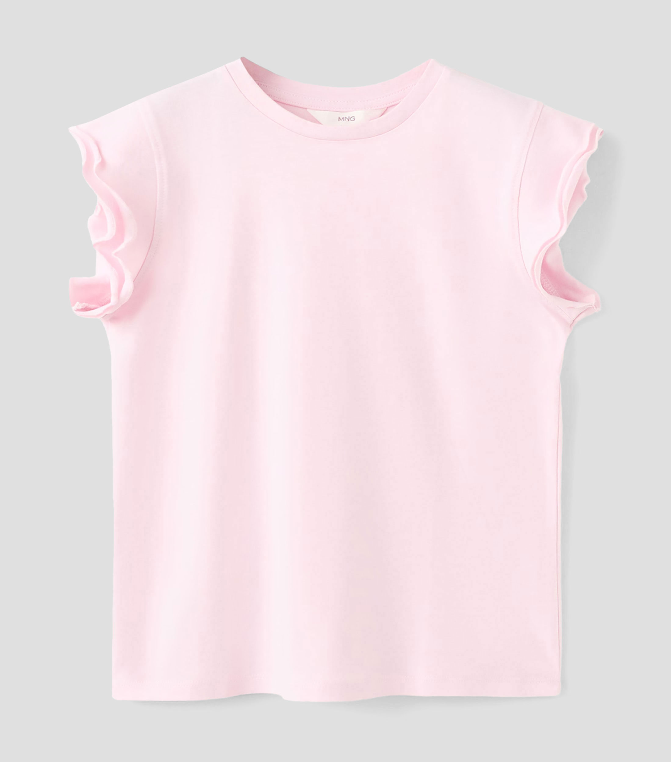 Playera cuello redondo sin mangas lisa Niña
