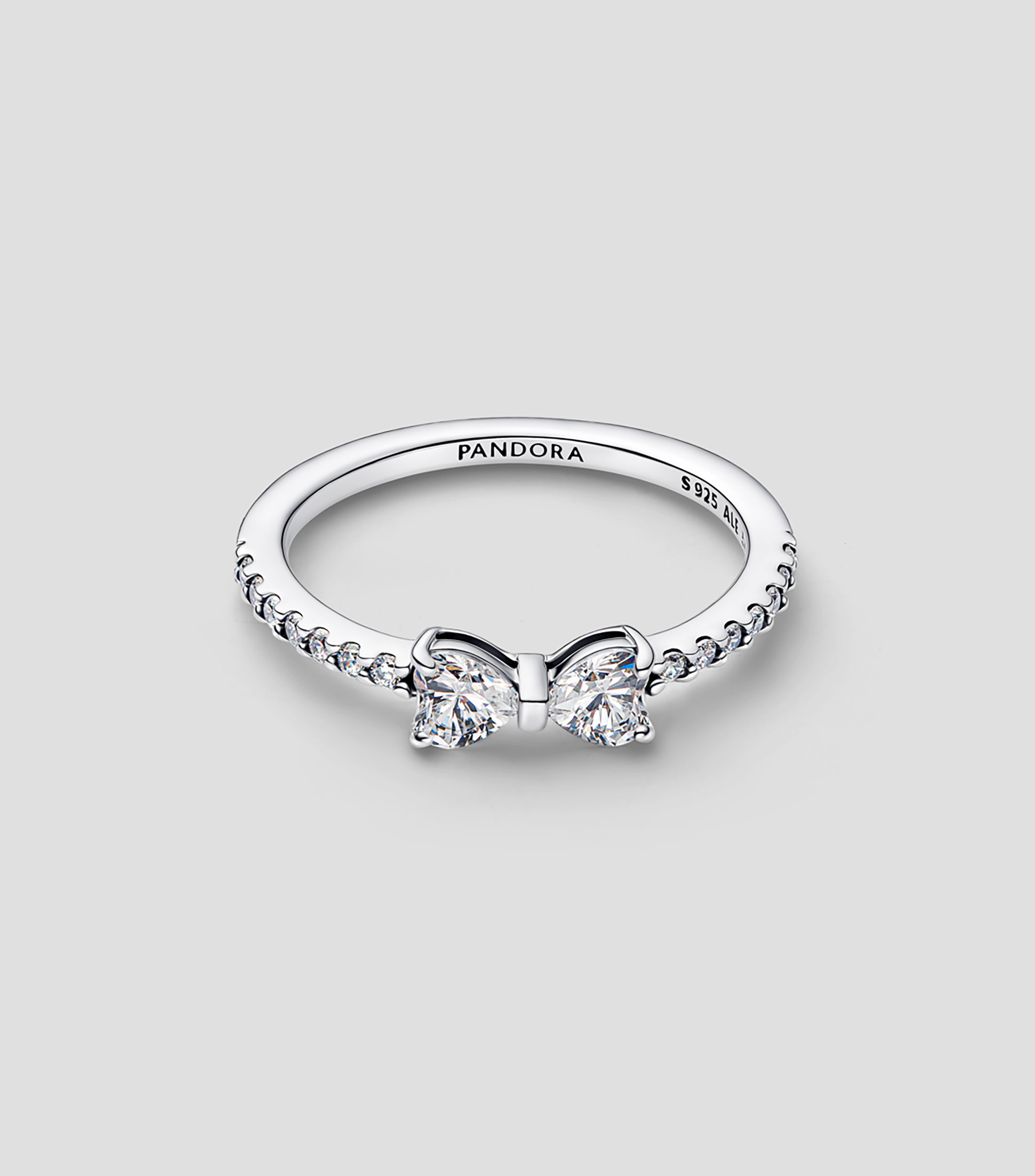 Anillo en Plata Lazo Brillante Mujer