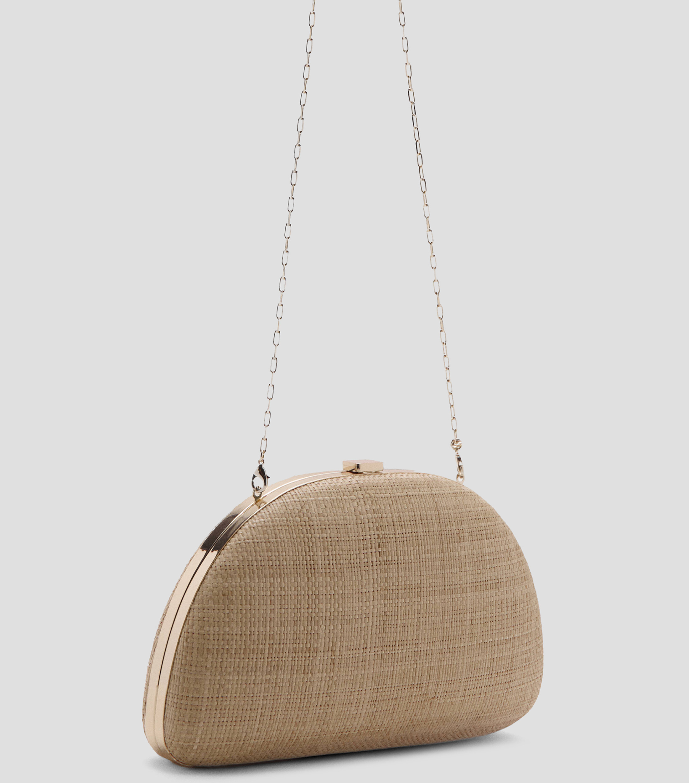 Bolsa clutch lisa con textura Mujer