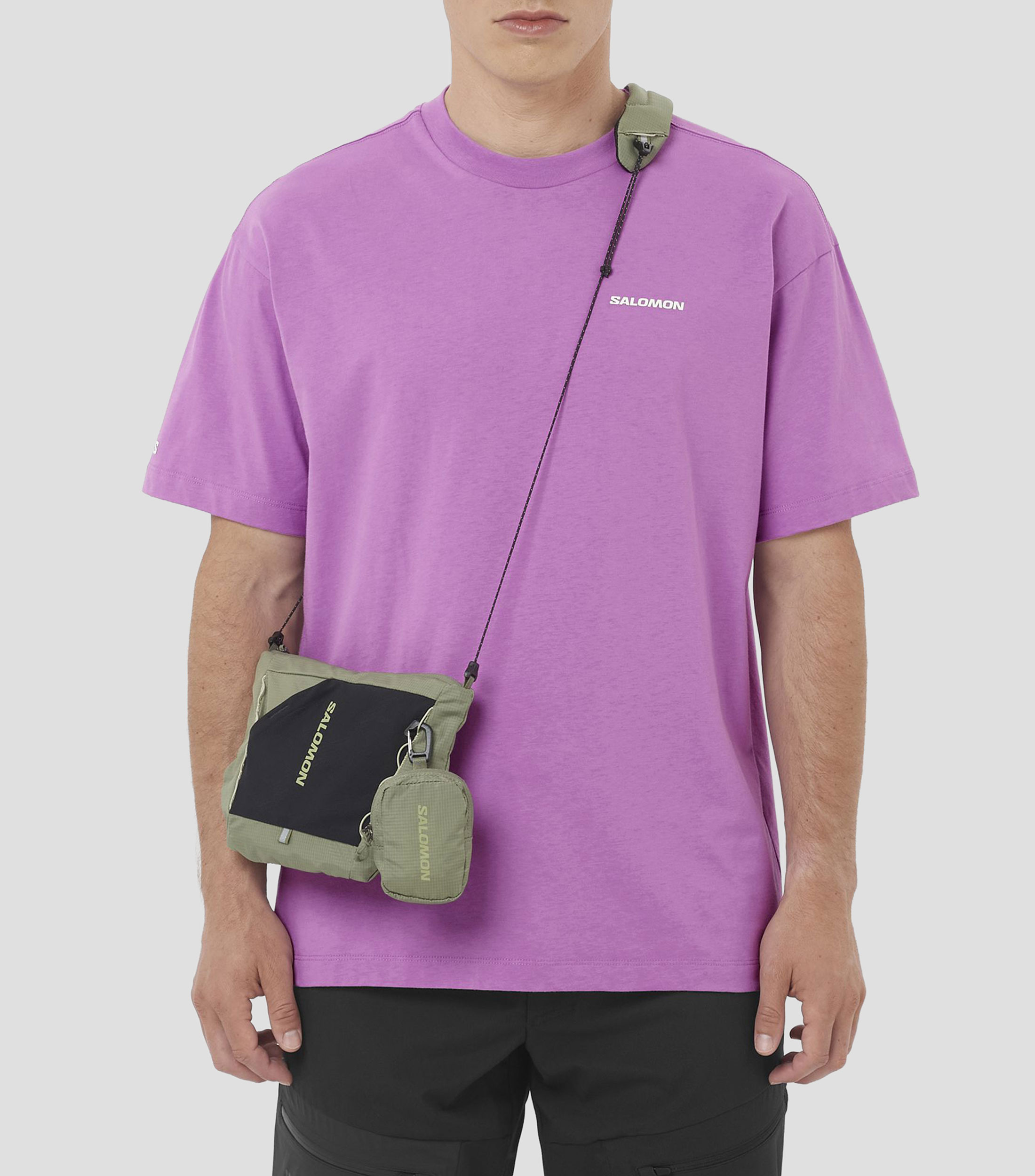 Playera de entrenamiento cuello redondo manga corta estampada Hombre