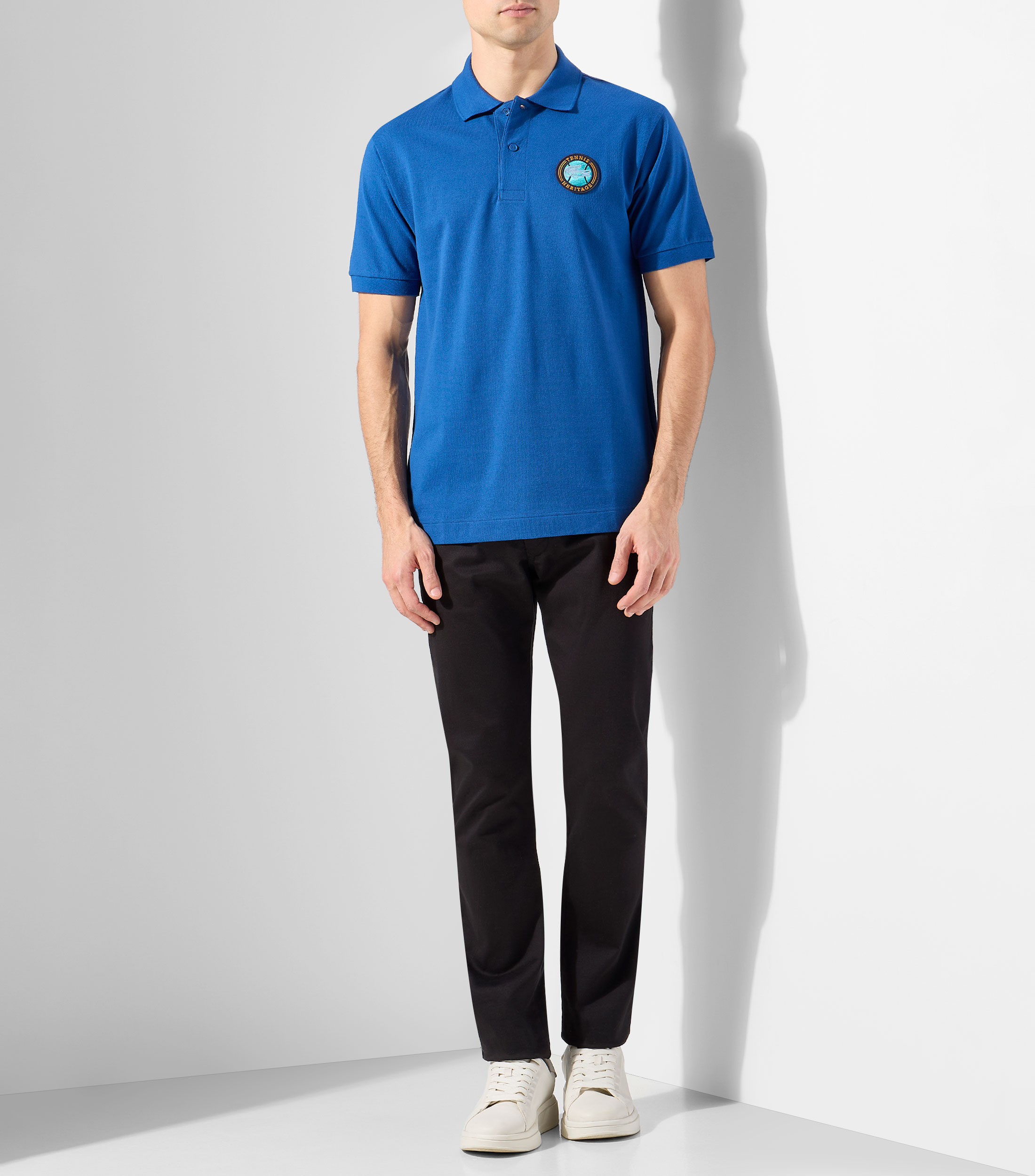 Playera tipo polo con manga corta sólida Hombre