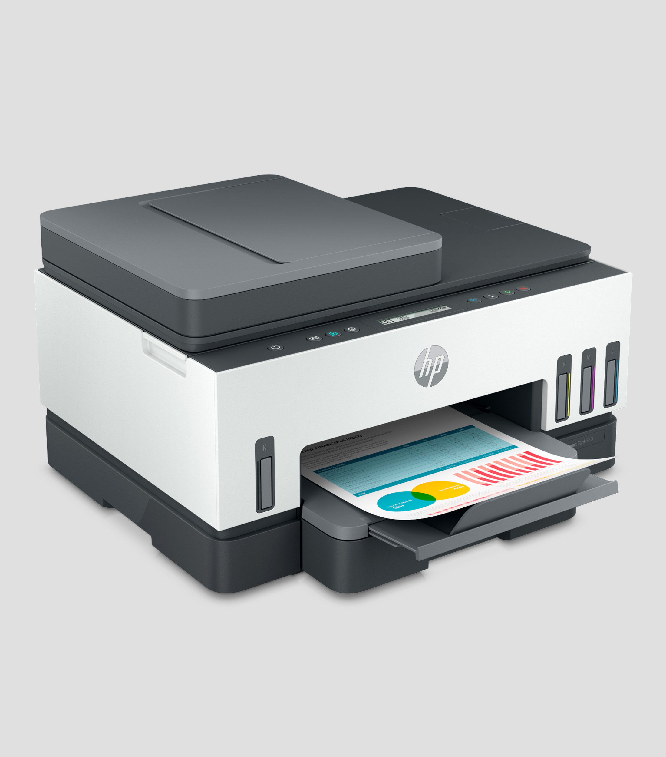 Impresora Multifuncional HP Smart Tank 750 Tinta Continua Color Wi-Fi Smart App Dúplex ADF Alimentador Automático (6UU47A)