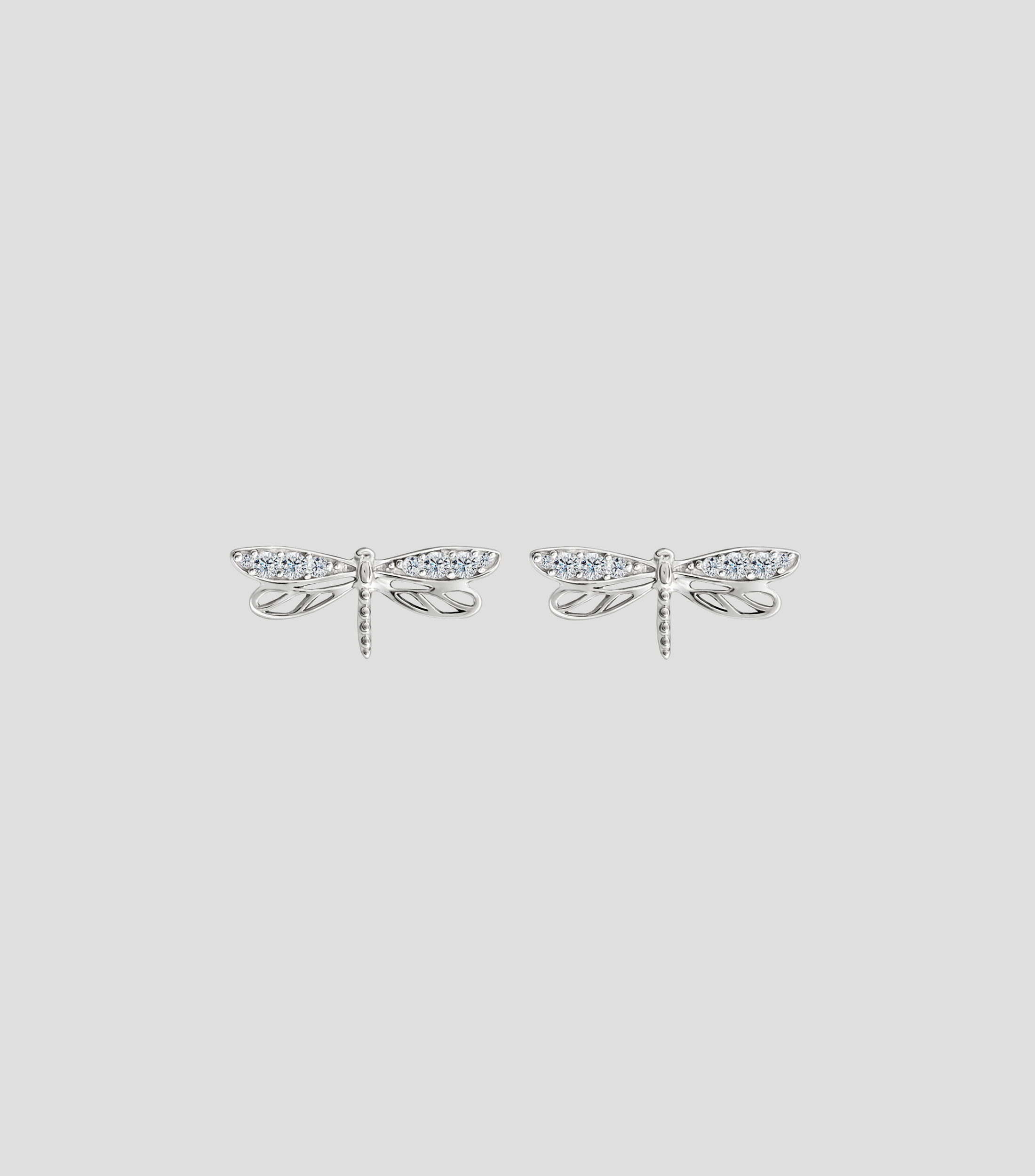 Broqueles en plata .925 Libelula Mujer