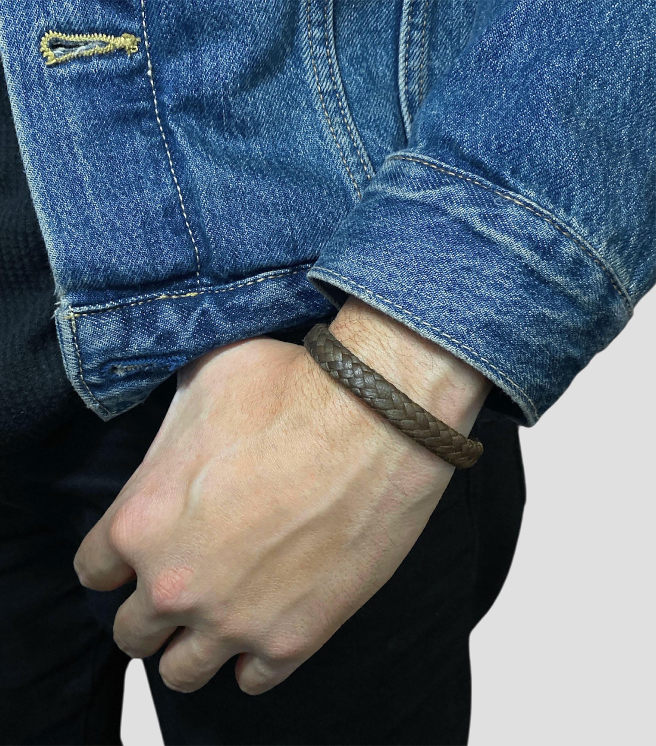 Pulsera en piel trenzado Unisez