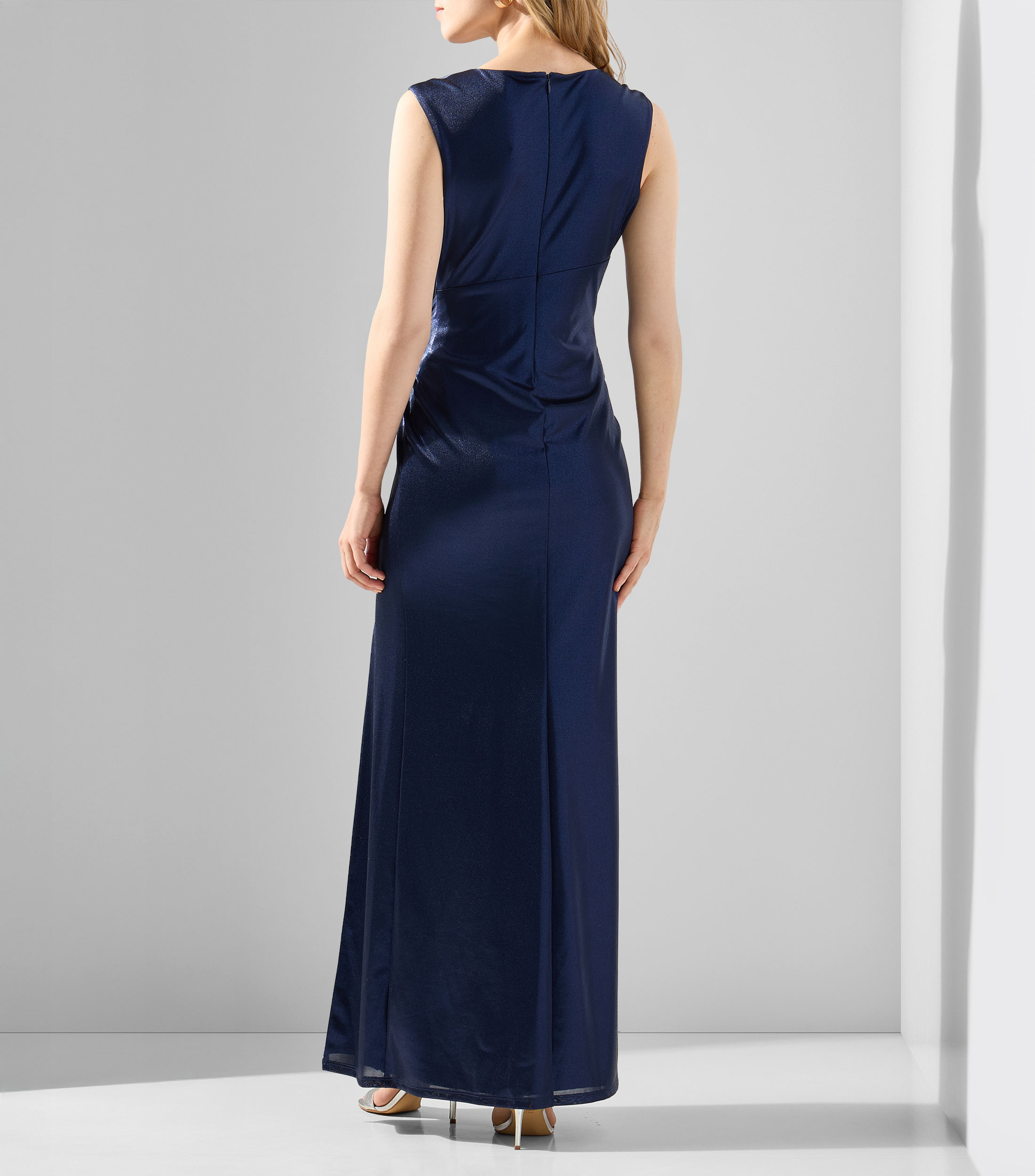 Vestido de fiesta largo liso Mujer