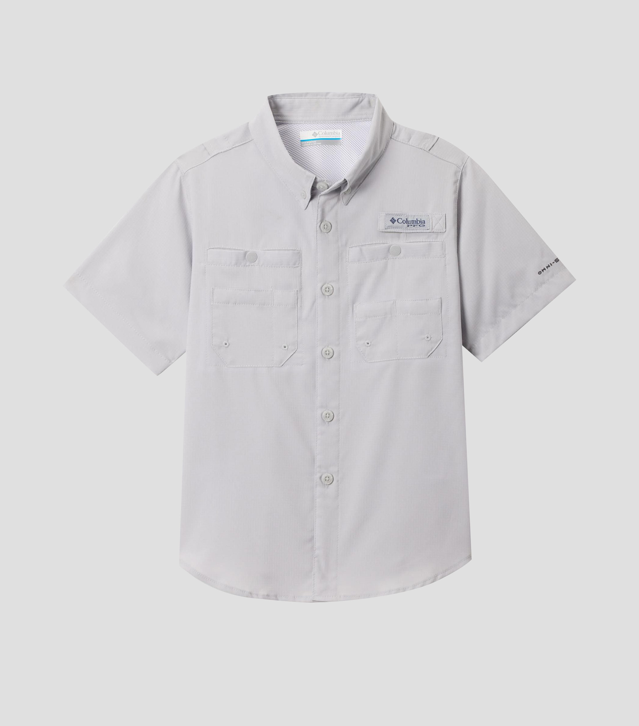 Camisa de pesca lisa manga corta Niño