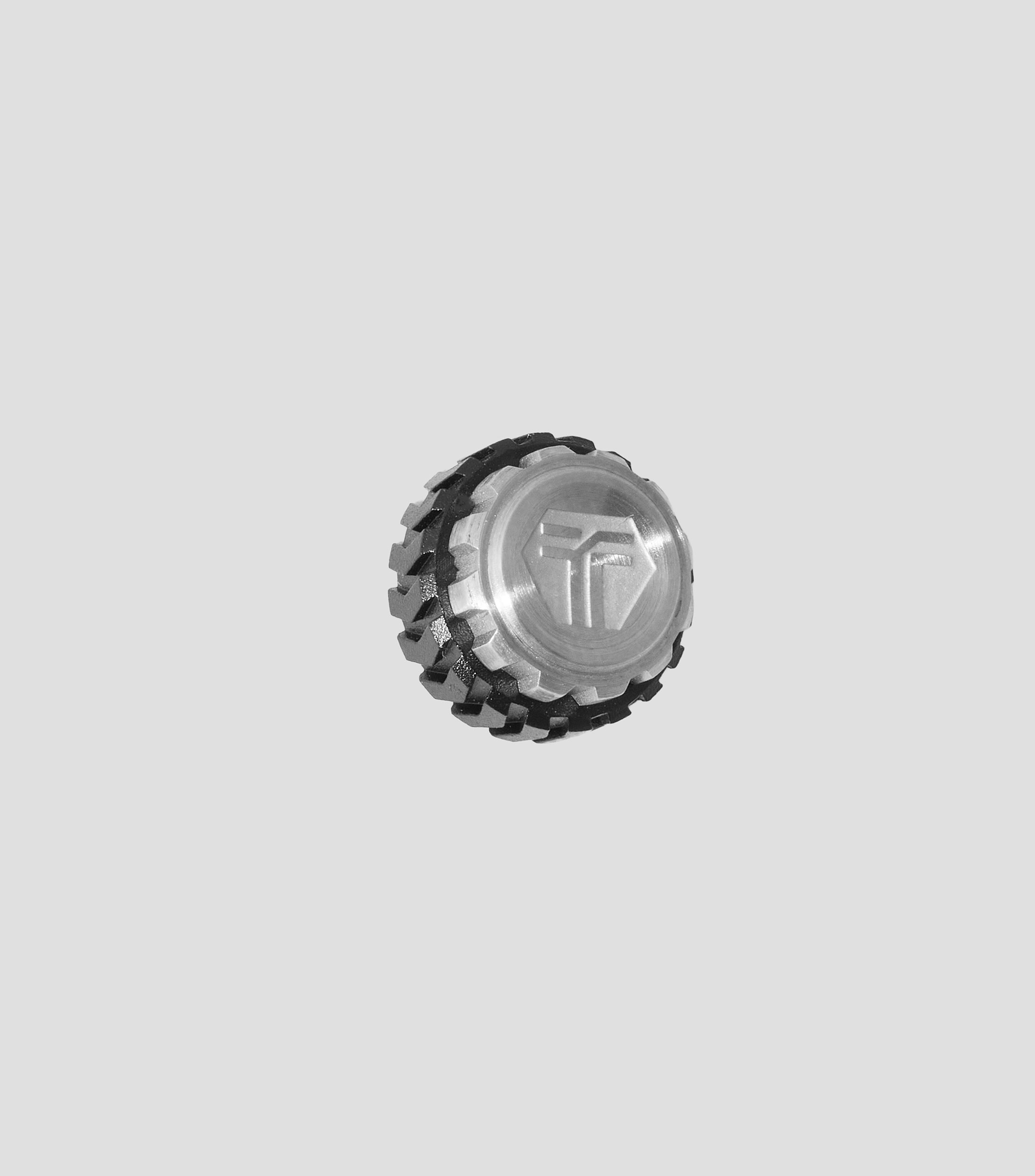 Corona intercambiable para reloj Reactor en acero negro con plateado