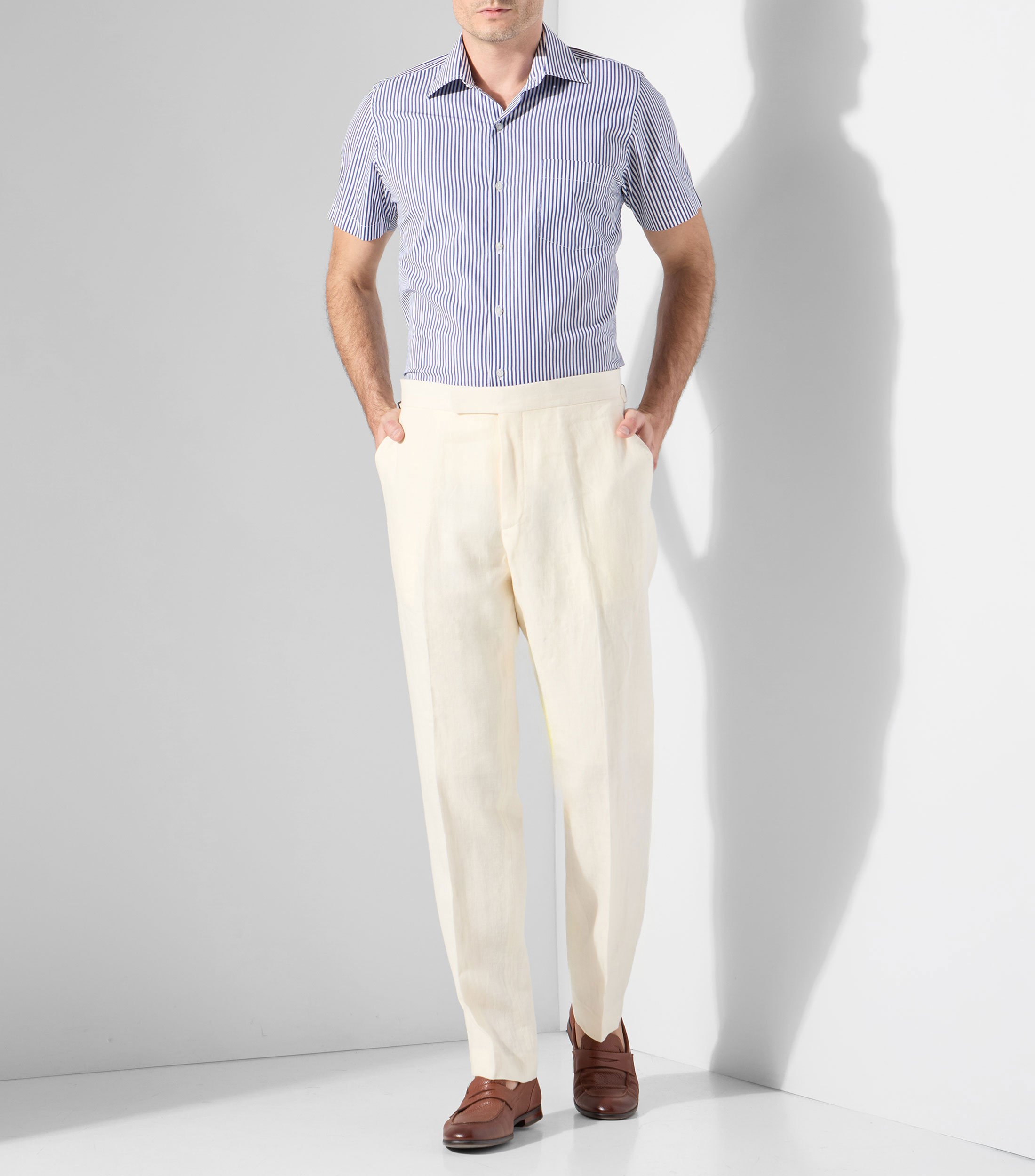 Pantalón de traje de lino Hombre