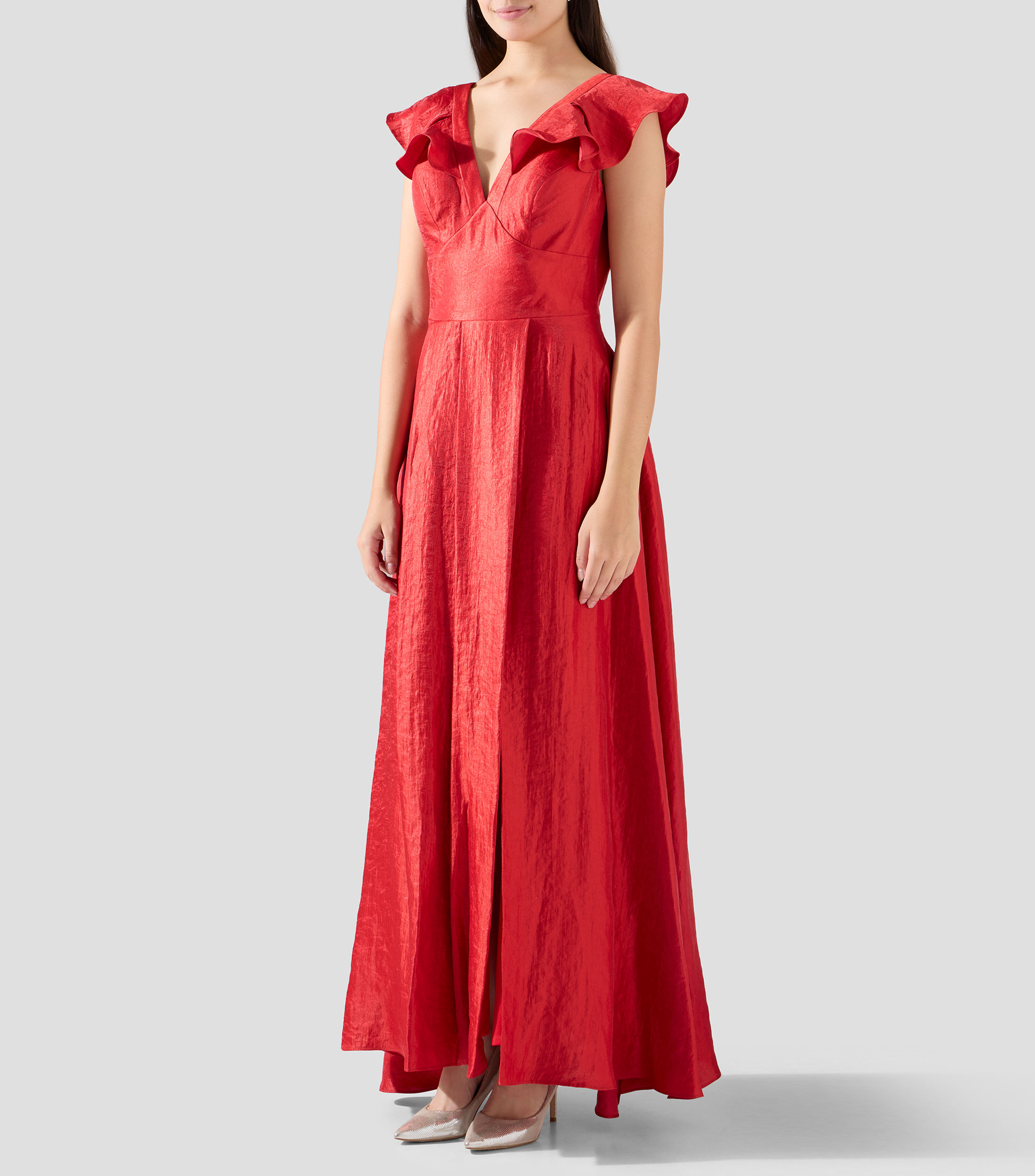 Vestido de fiesta largo liso Mujer