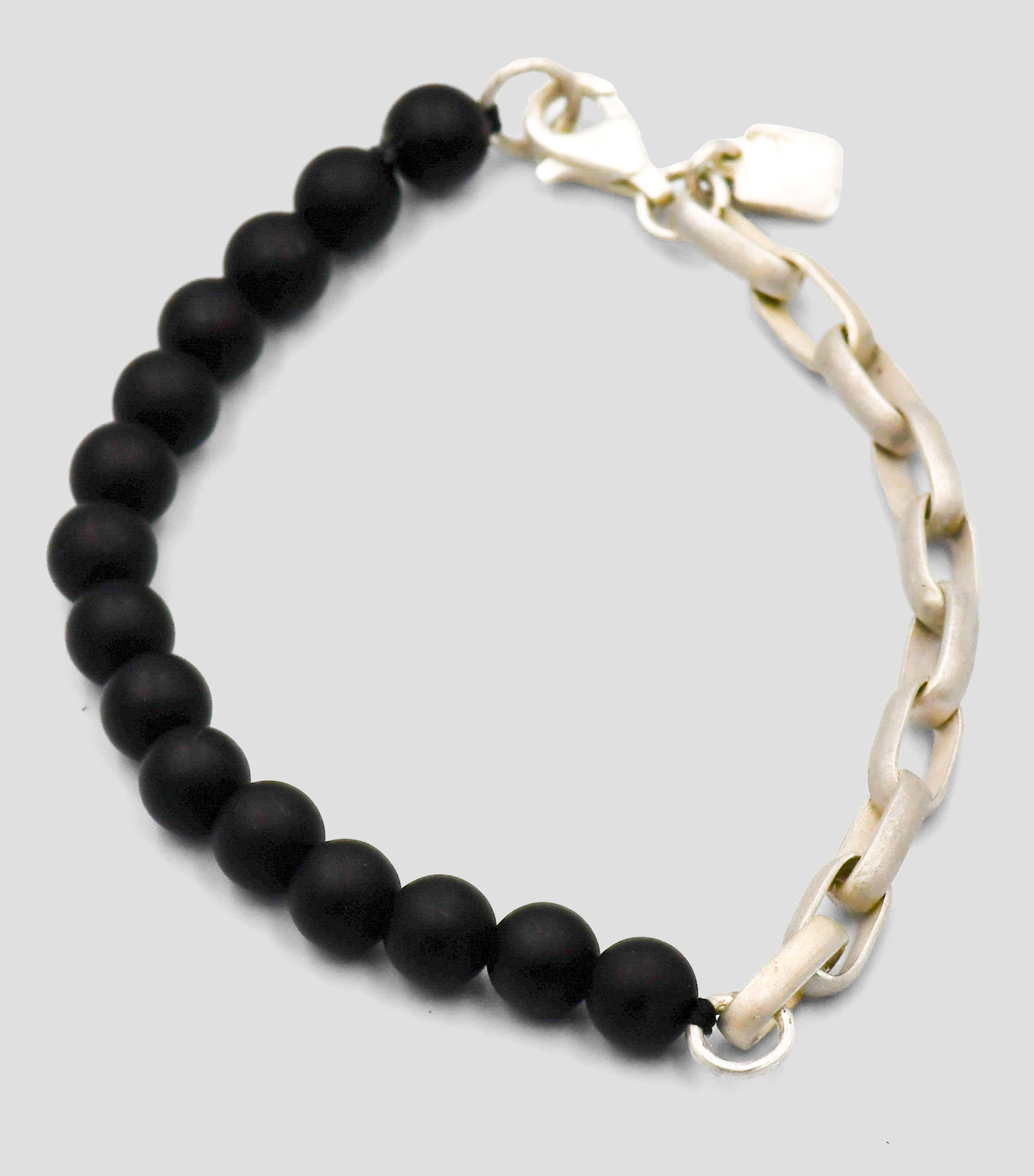 Pulsera en plata .925 con onix Unisex