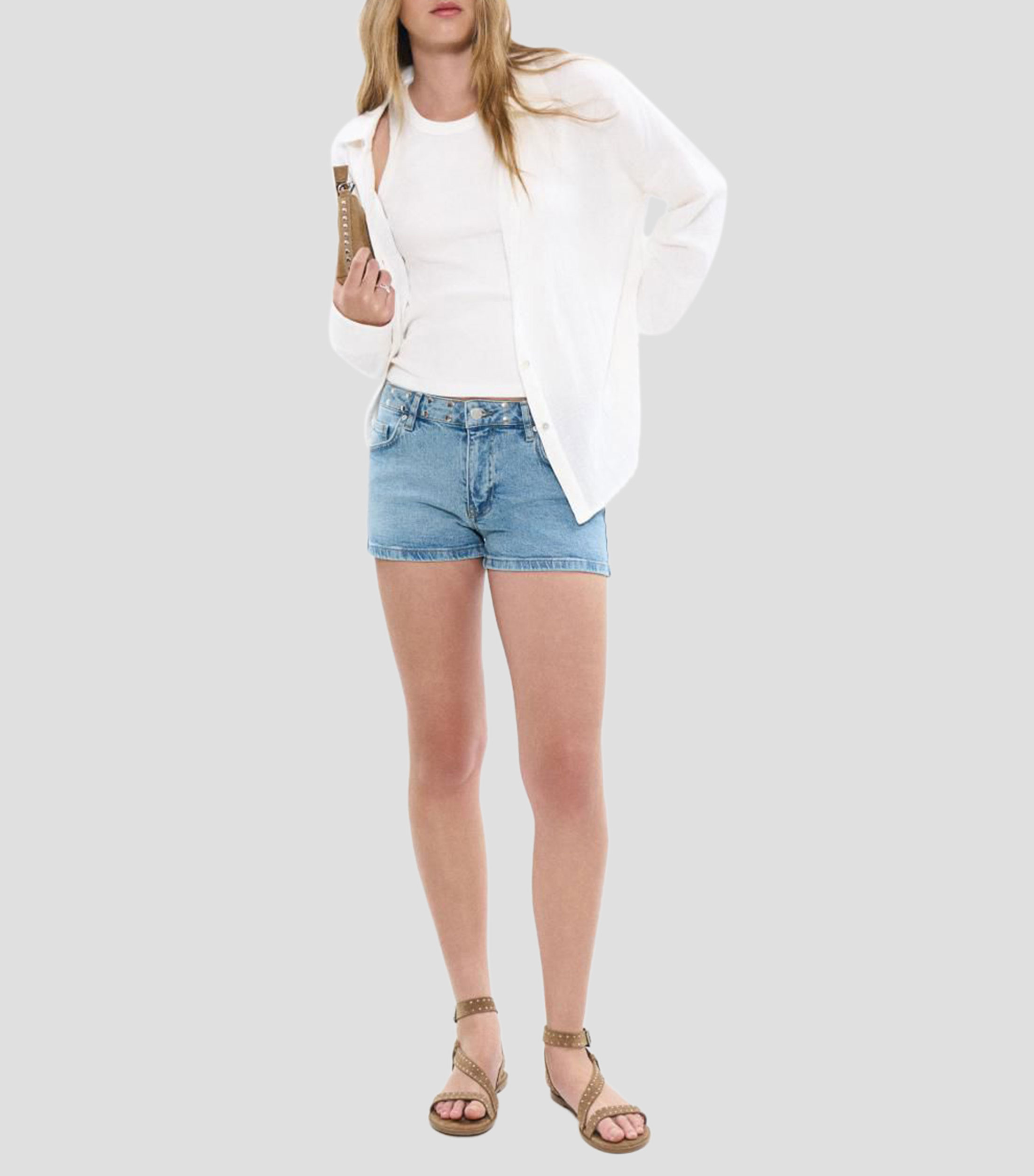 Camisa Microdiseño manga larga Mujer