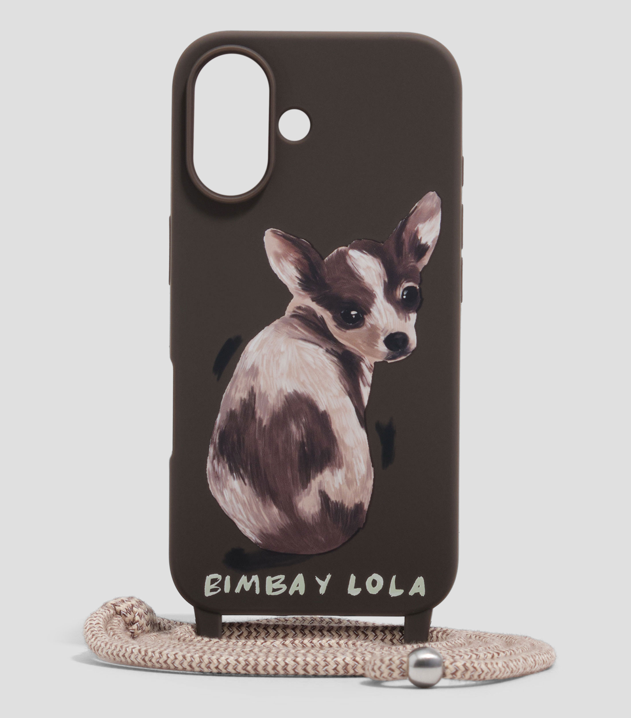 Funda rígida iPhone 16 Chihuahua Chocolate