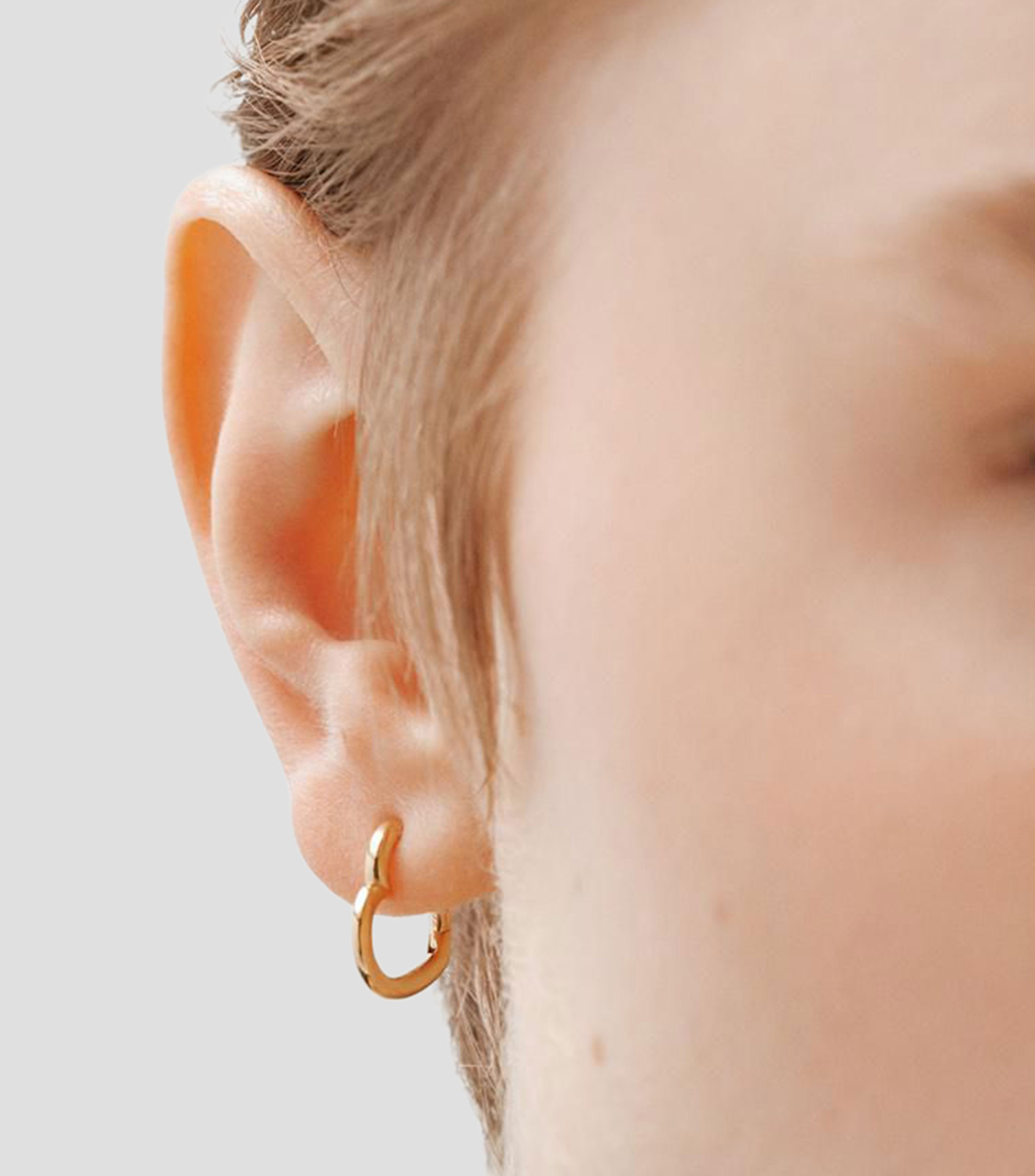 Pendientes de aro en plata .925 con forma de corazón Goldie Mujer
