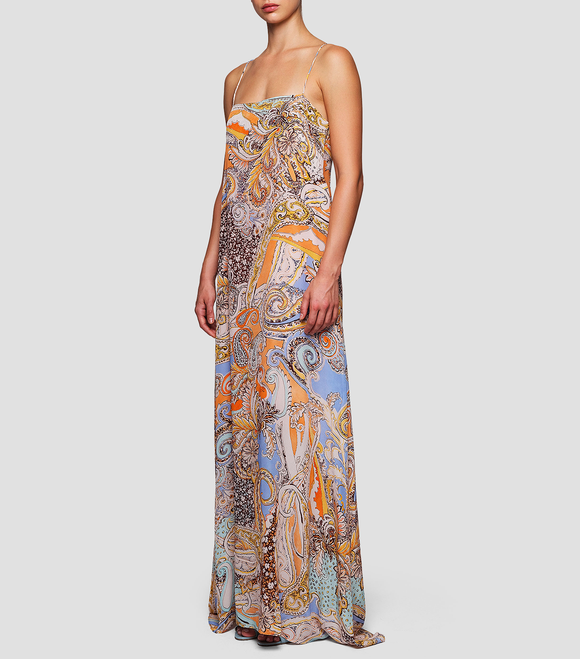 Vestido largo estampado Mujer