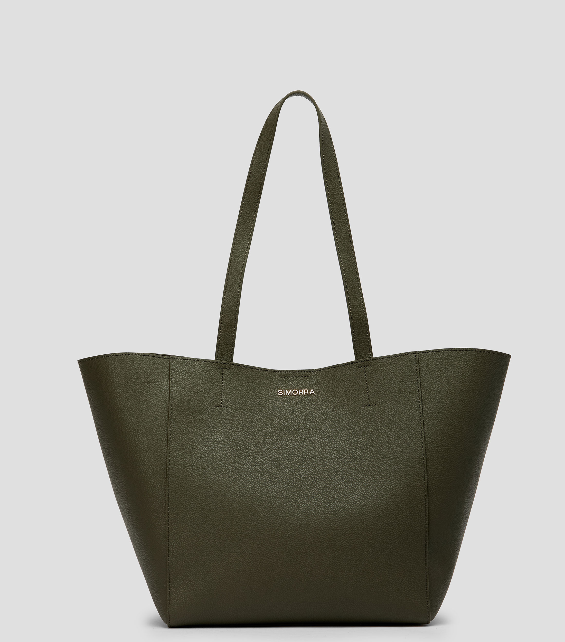 Bolsa tote lisa con detalle texturizado Mujer