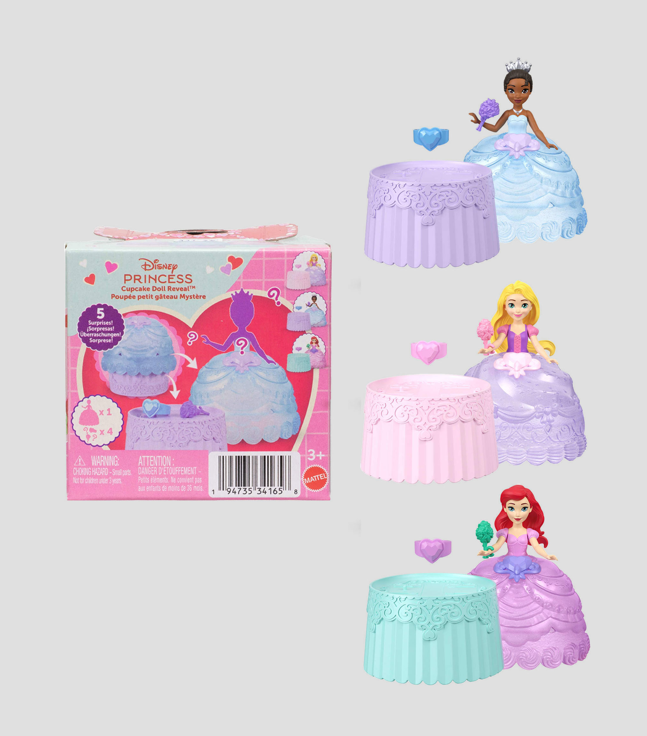 Muñeca Sorpresa Disney Princesa Cupcakes de San Valentín