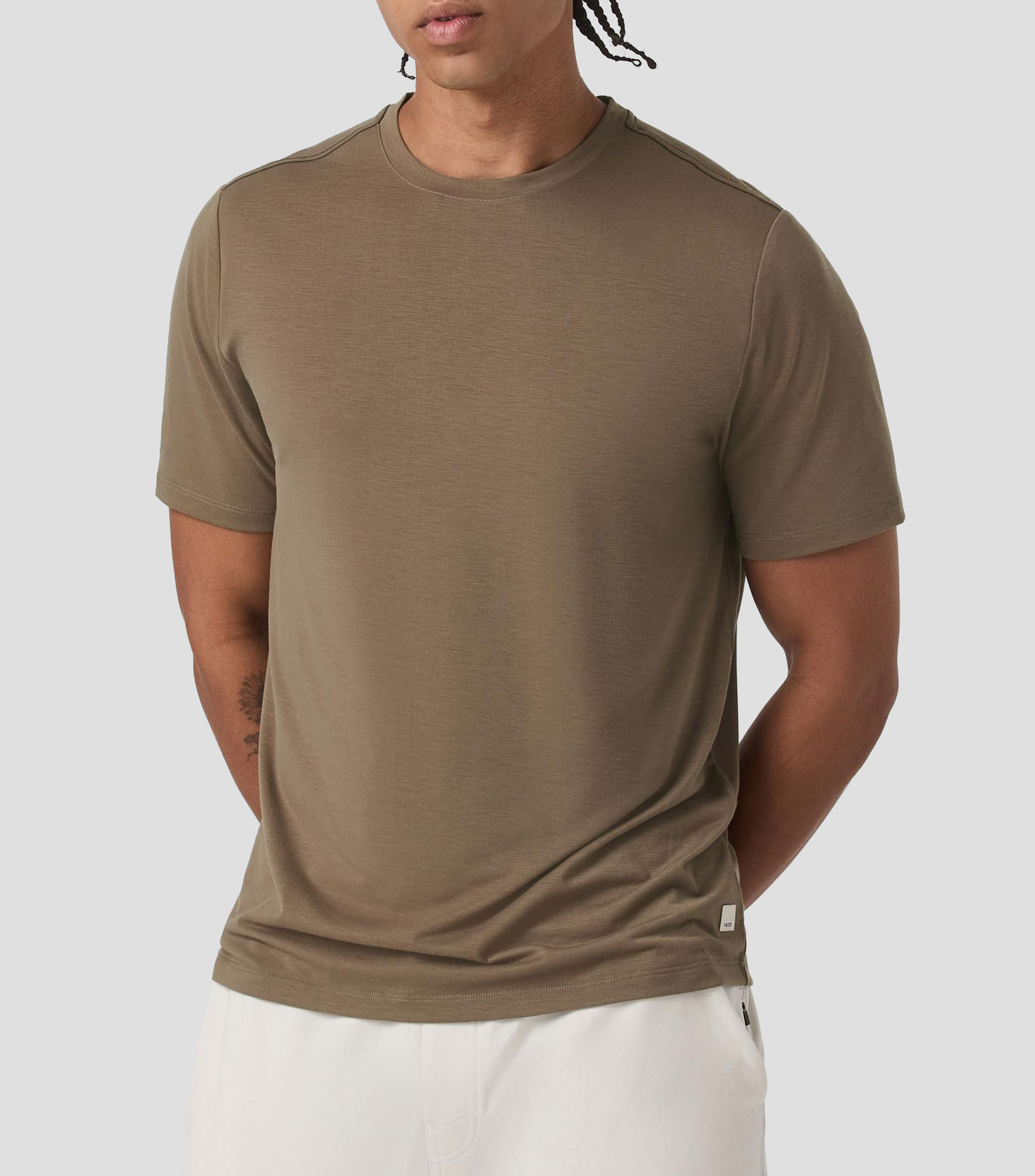 Playera para entrenamiento cuello redondo manga corta lisa Hombre