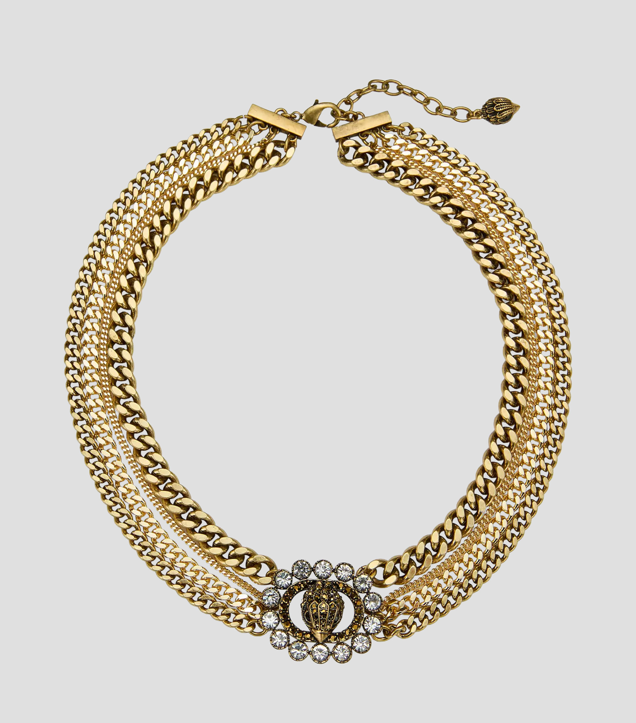 Collar cadenas Chelsea XL con cristales Mujer